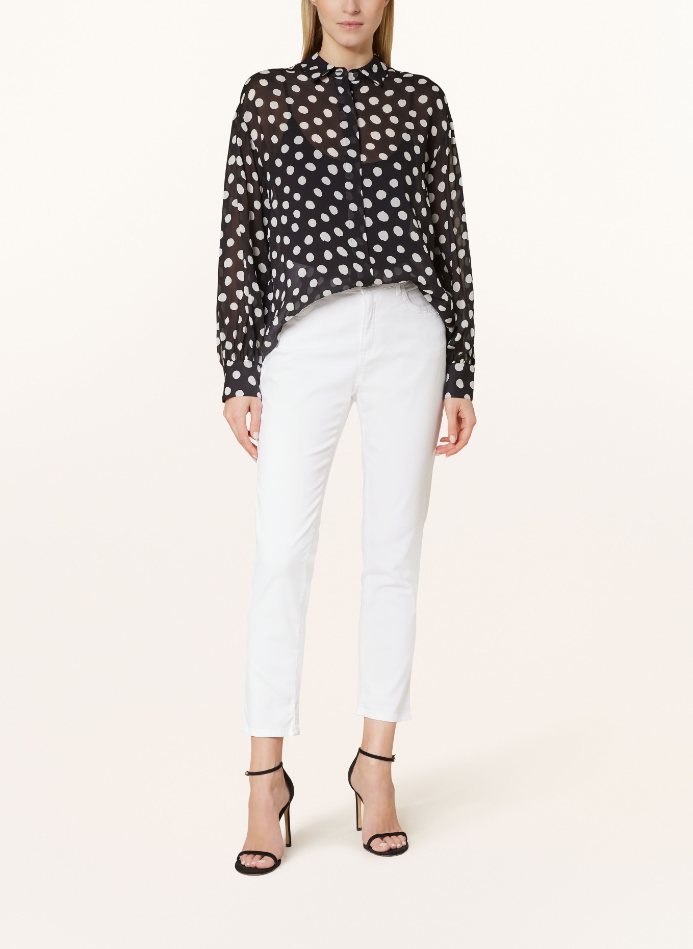 ETERNA 1863 Shirt blouse, Color: BLACK/ WHITE (Image 2)