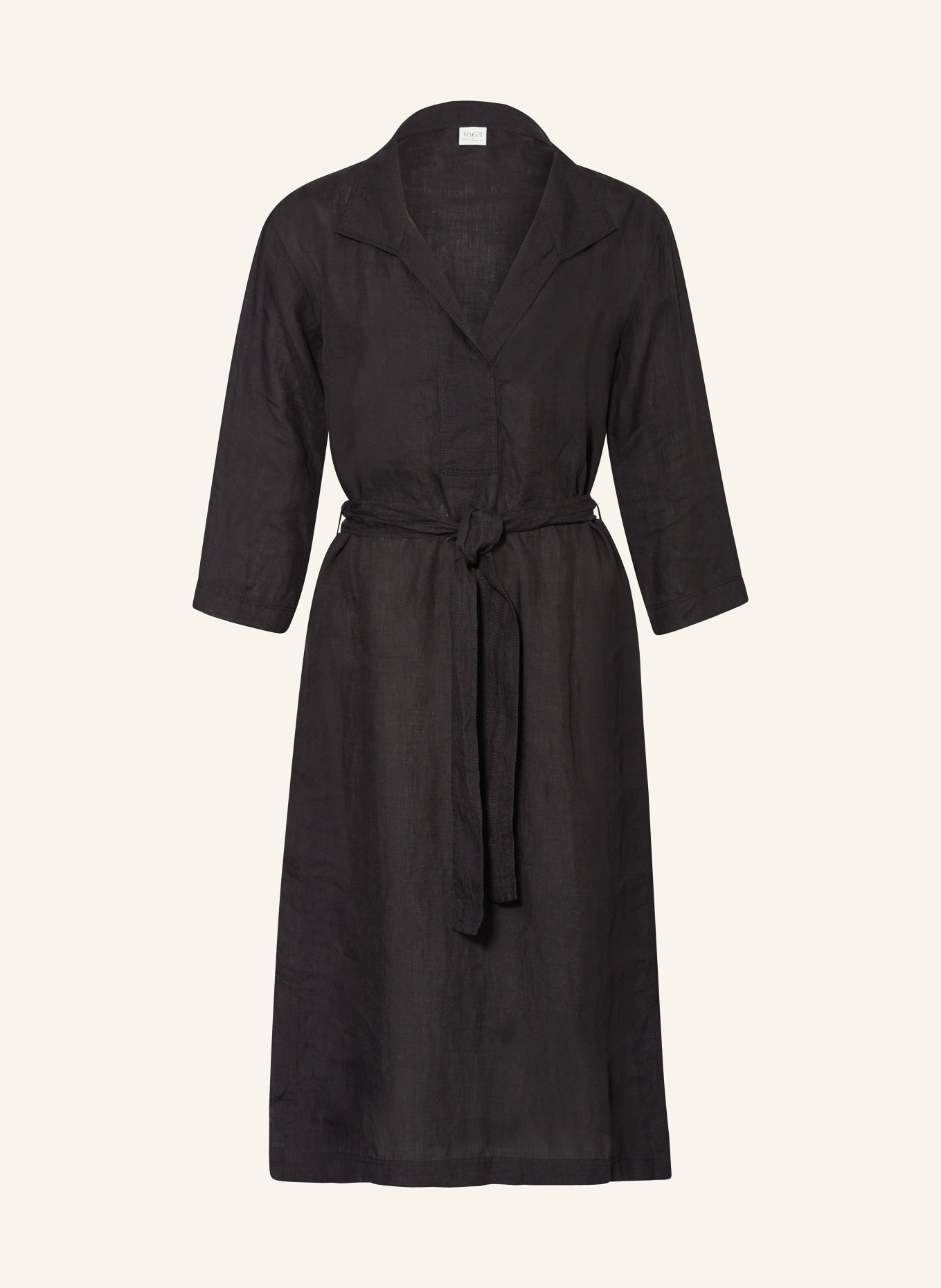 ETERNA 1863 Linen dress with 3/4 sleeves, Color: 39 SCHWARZ (Image 1)