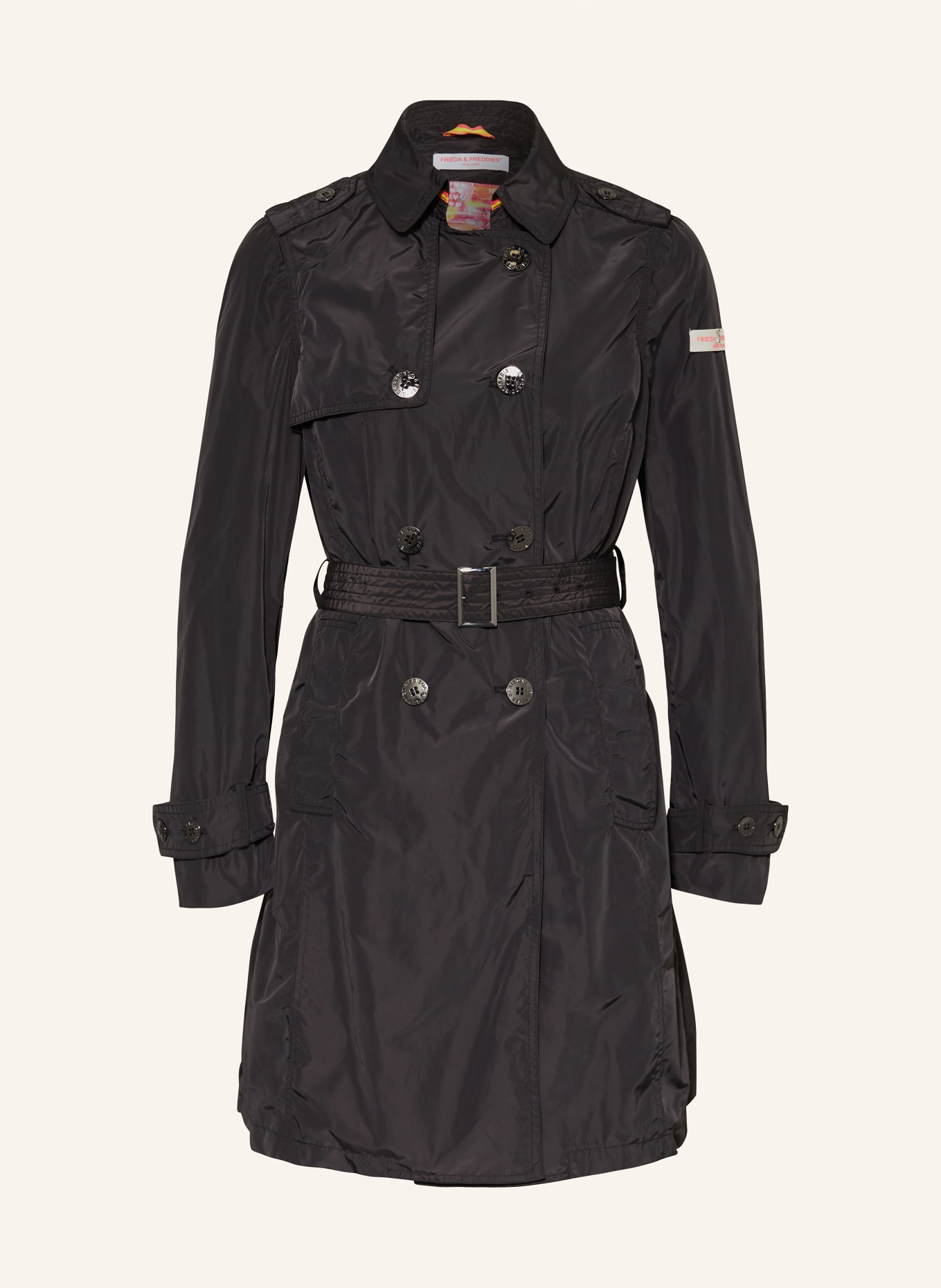 FRIEDA & FREDDIES Trench coat NADINA, Color: BLACK (Image 1)