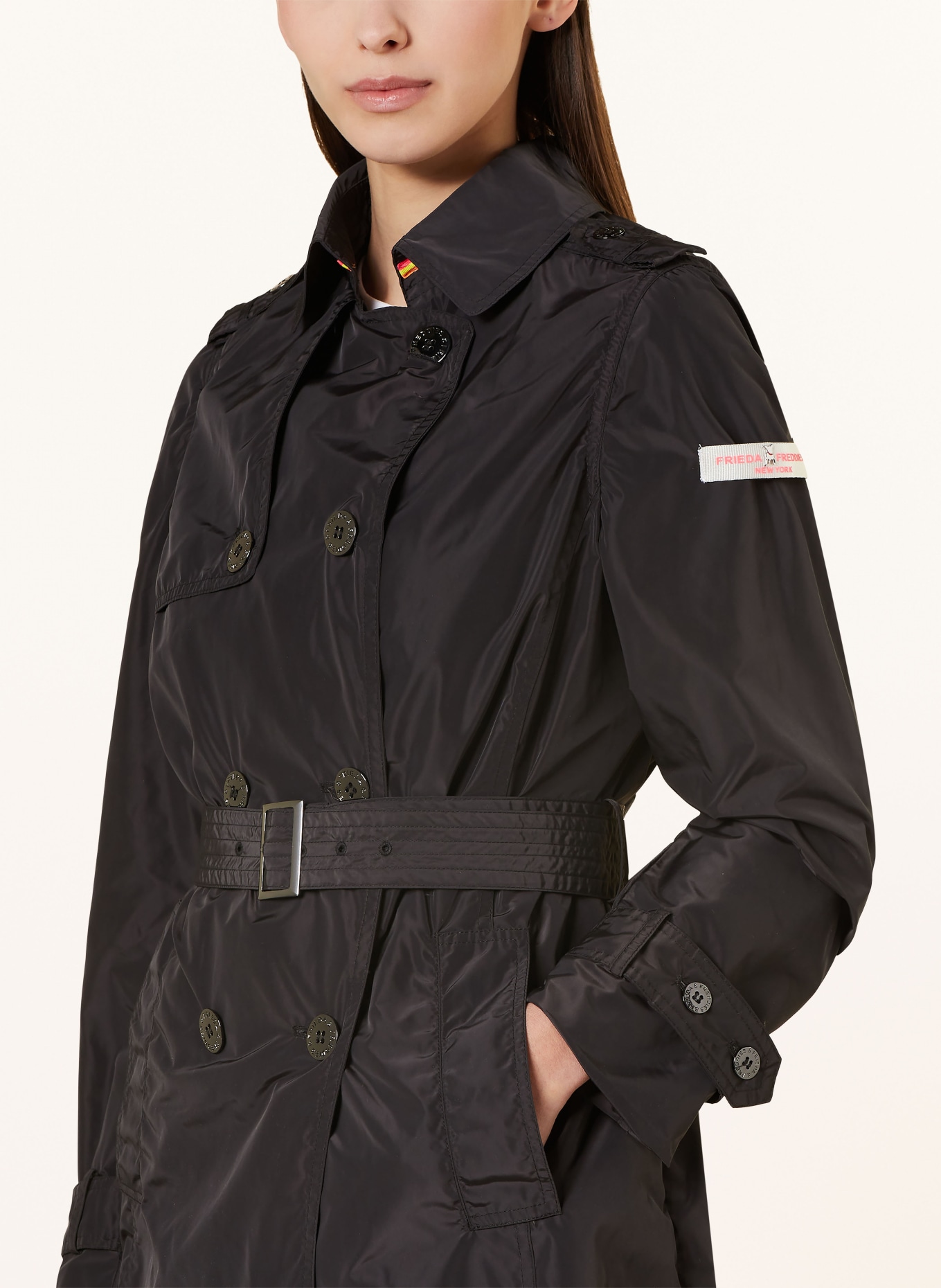 FRIEDA & FREDDIES Trench coat NADINA, Color: BLACK (Image 4)