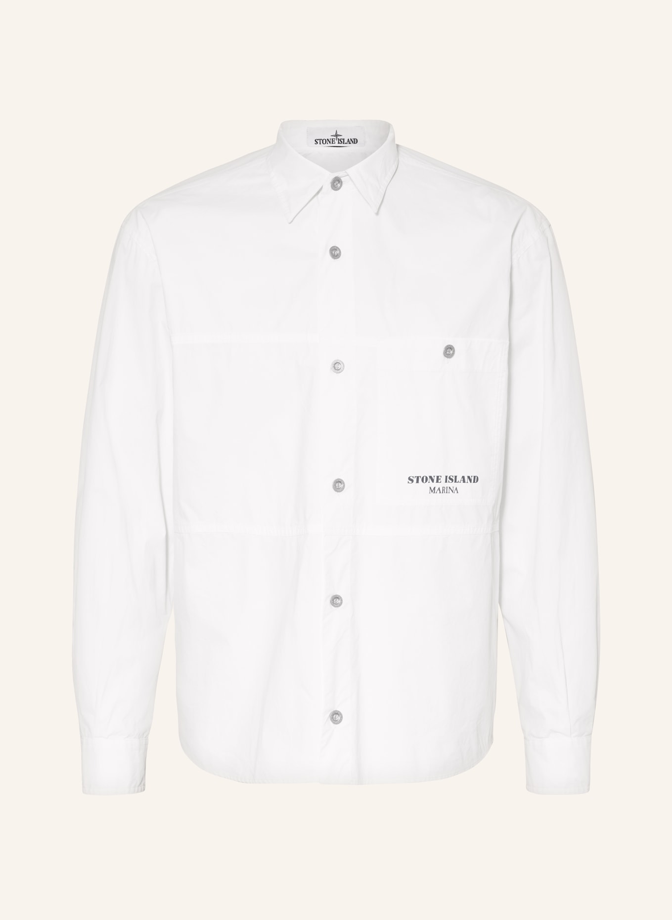 STONE ISLAND Shirt MARINA comfort fit, Color: WHITE/ DARK BLUE (Image 1)