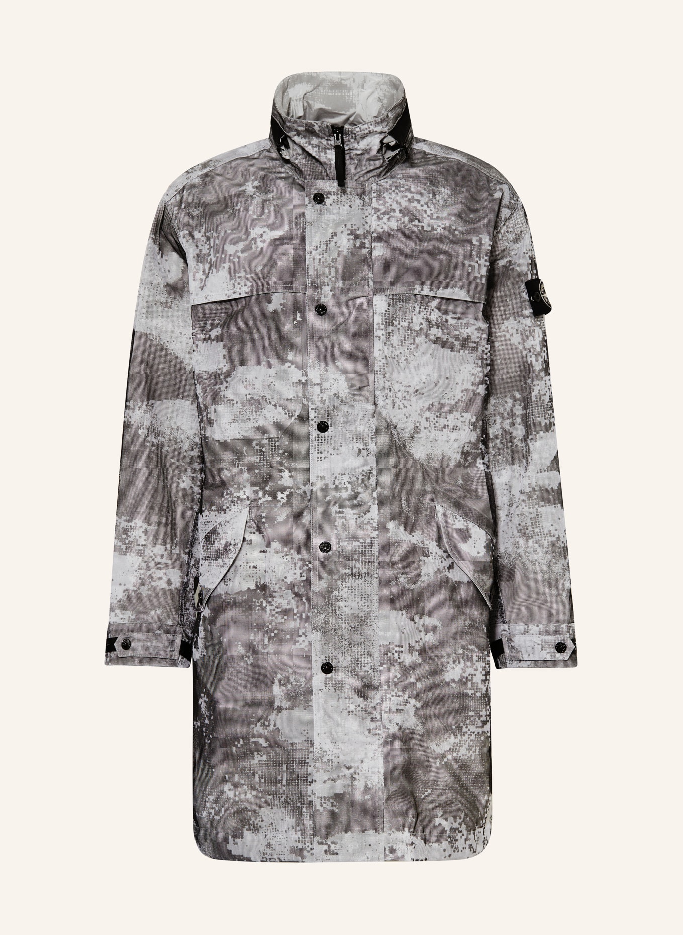 STONE ISLAND Mesh coat, Color: GRAY/ LIGHT GRAY (Image 1)
