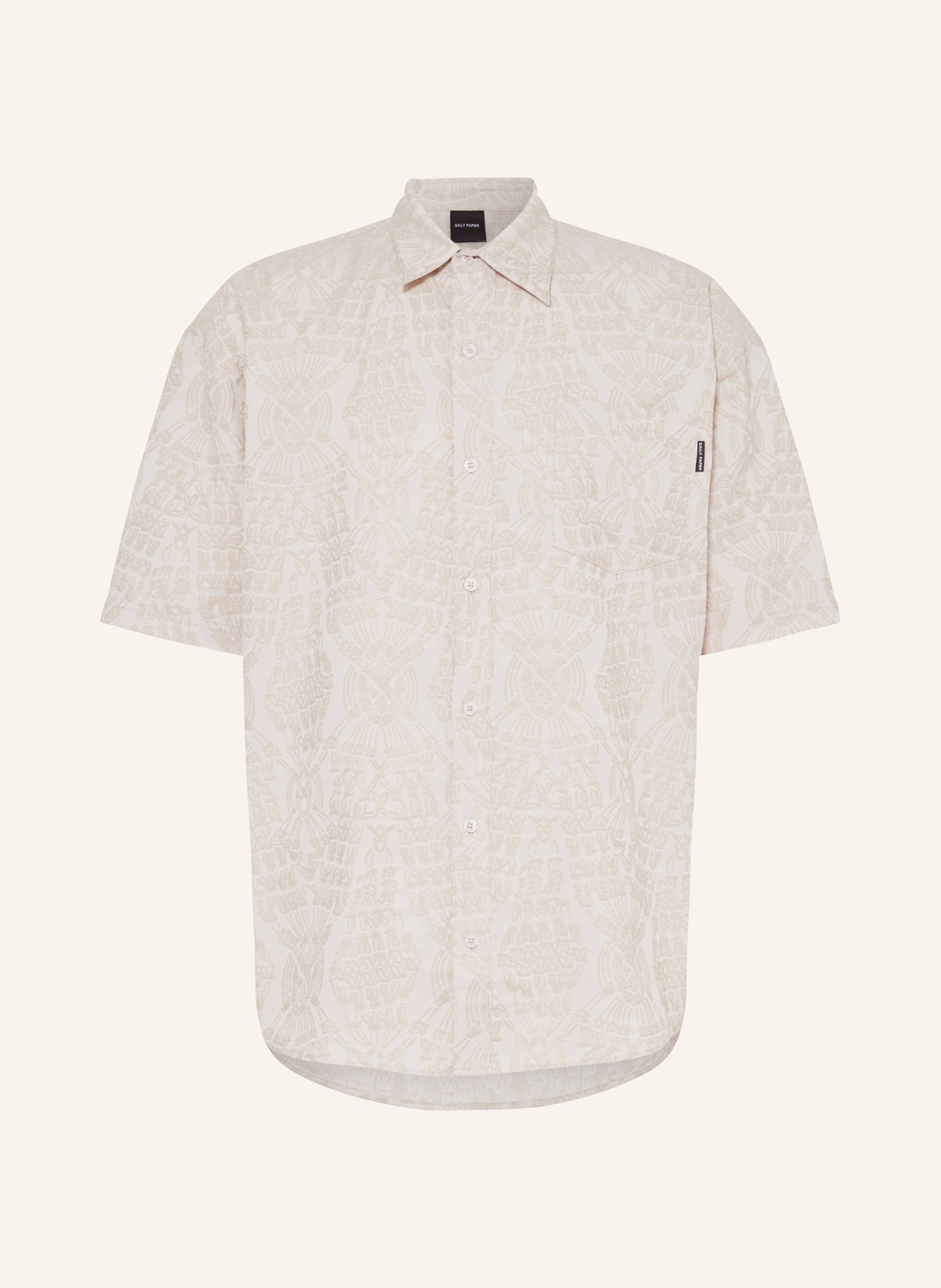 DAILY PAPER Košile s krátkým rukávem ZURI Comfort Fit, Barva: BÉŽOVÁ (Obrázek 1)