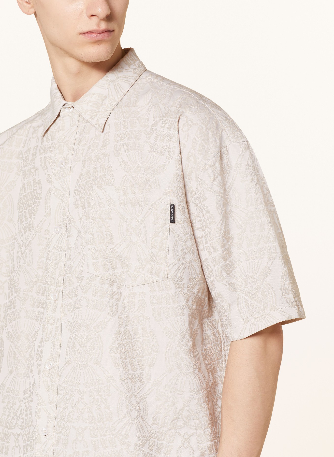 DAILY PAPER Short sleeve shirt ZURI comfort fit, Color: BEIGE (Image 4)