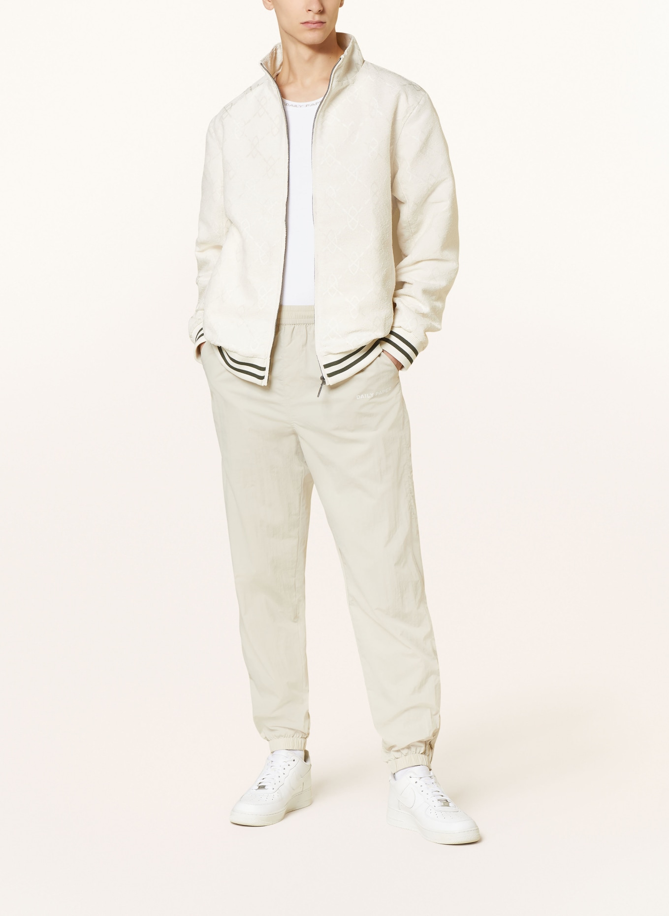 DAILY PAPER Bouclé bomber jacket SHAKIR, Color: WHITE (Image 2)