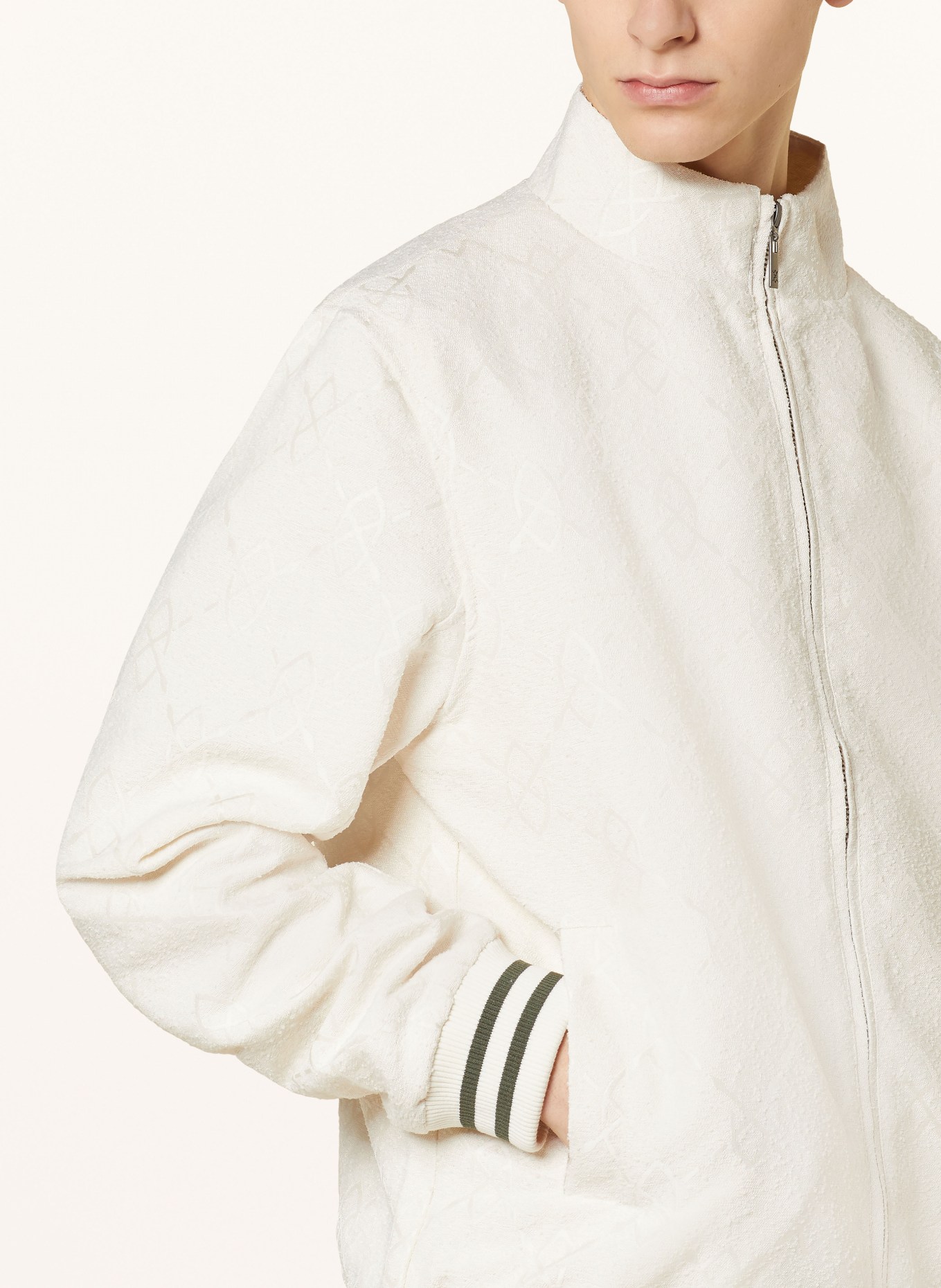 DAILY PAPER Bouclé bomber jacket SHAKIR, Color: WHITE (Image 4)
