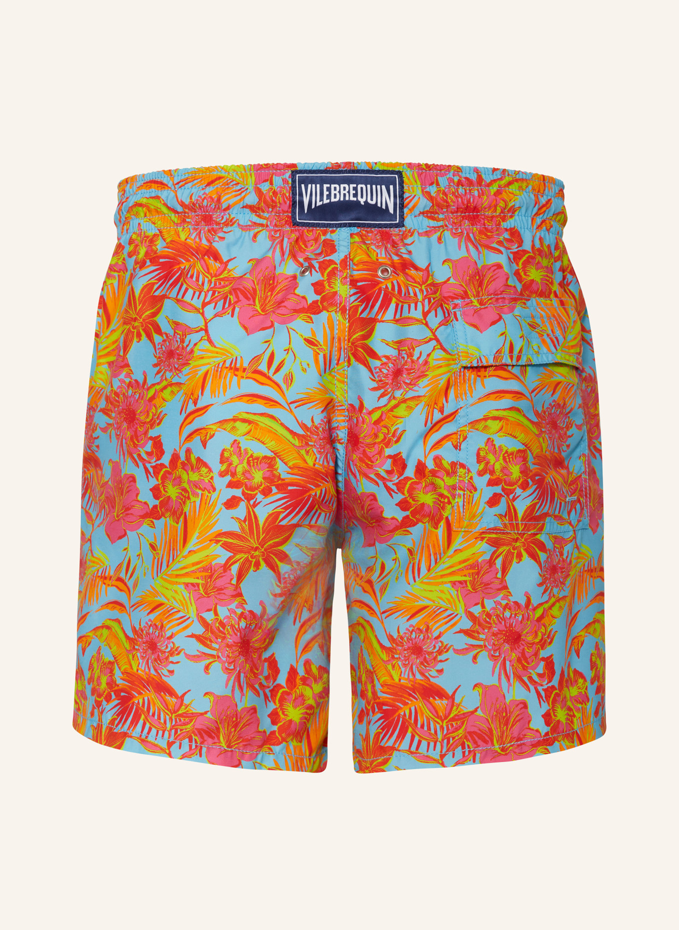 VILEBREQUIN Swim shorts MOOREA, Color: TURQUOISE/ RED/ YELLOW (Image 2)