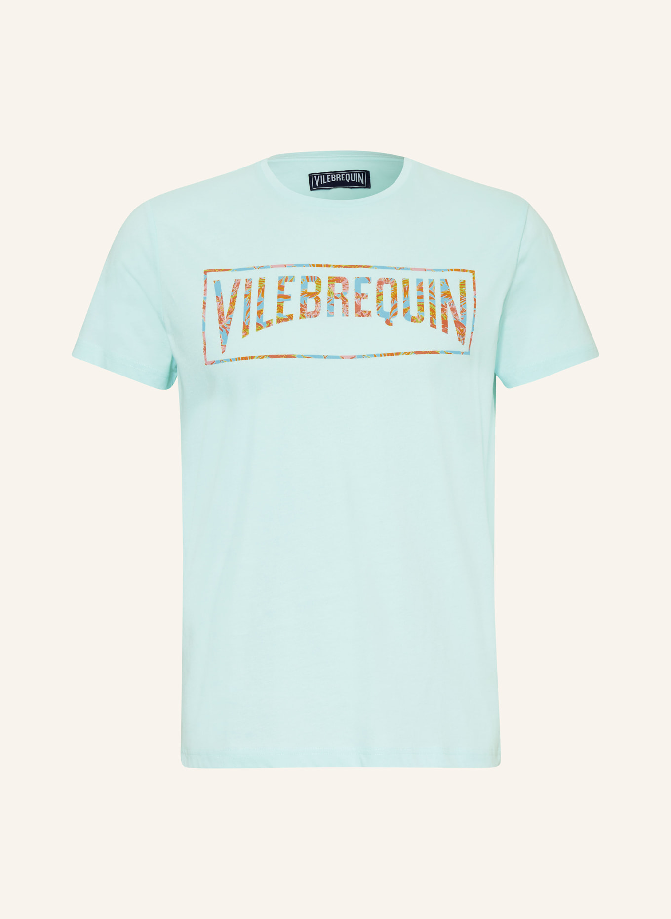VILEBREQUIN T-shirt TAHITI FLOWERS, Color: TURQUOISE (Image 1)