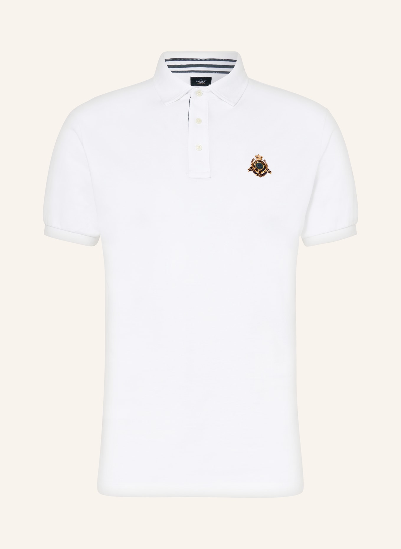 HACKETT LONDON Piqué polo shirt, Color: WHITE (Image 1)