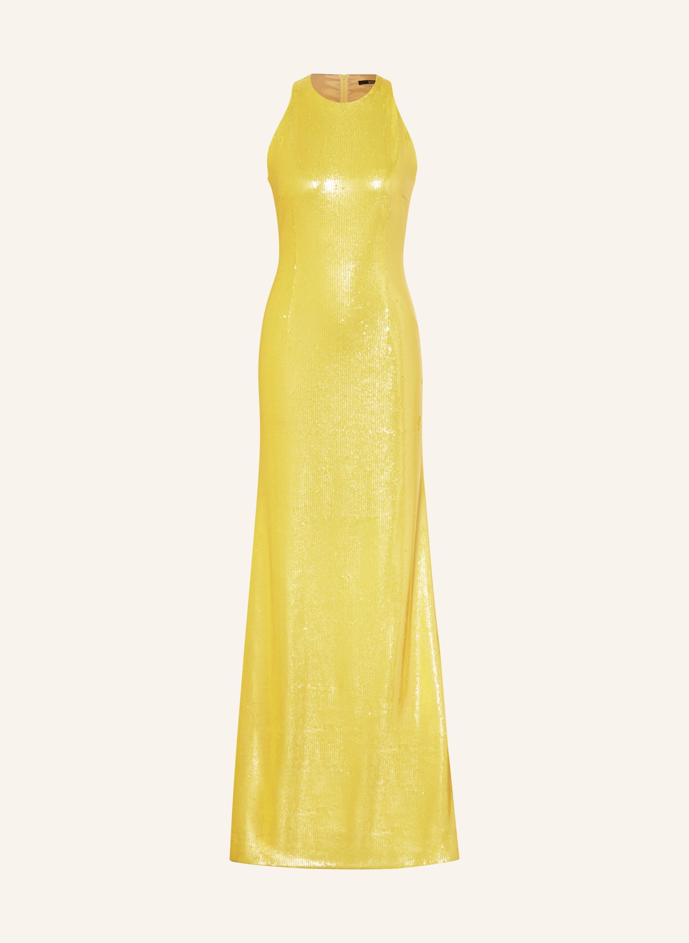 SLY 010 Večerní šaty ESMERALDA s flitry, Barva: NEONOVĚ ŽLUTÁ (Obrázek 1)