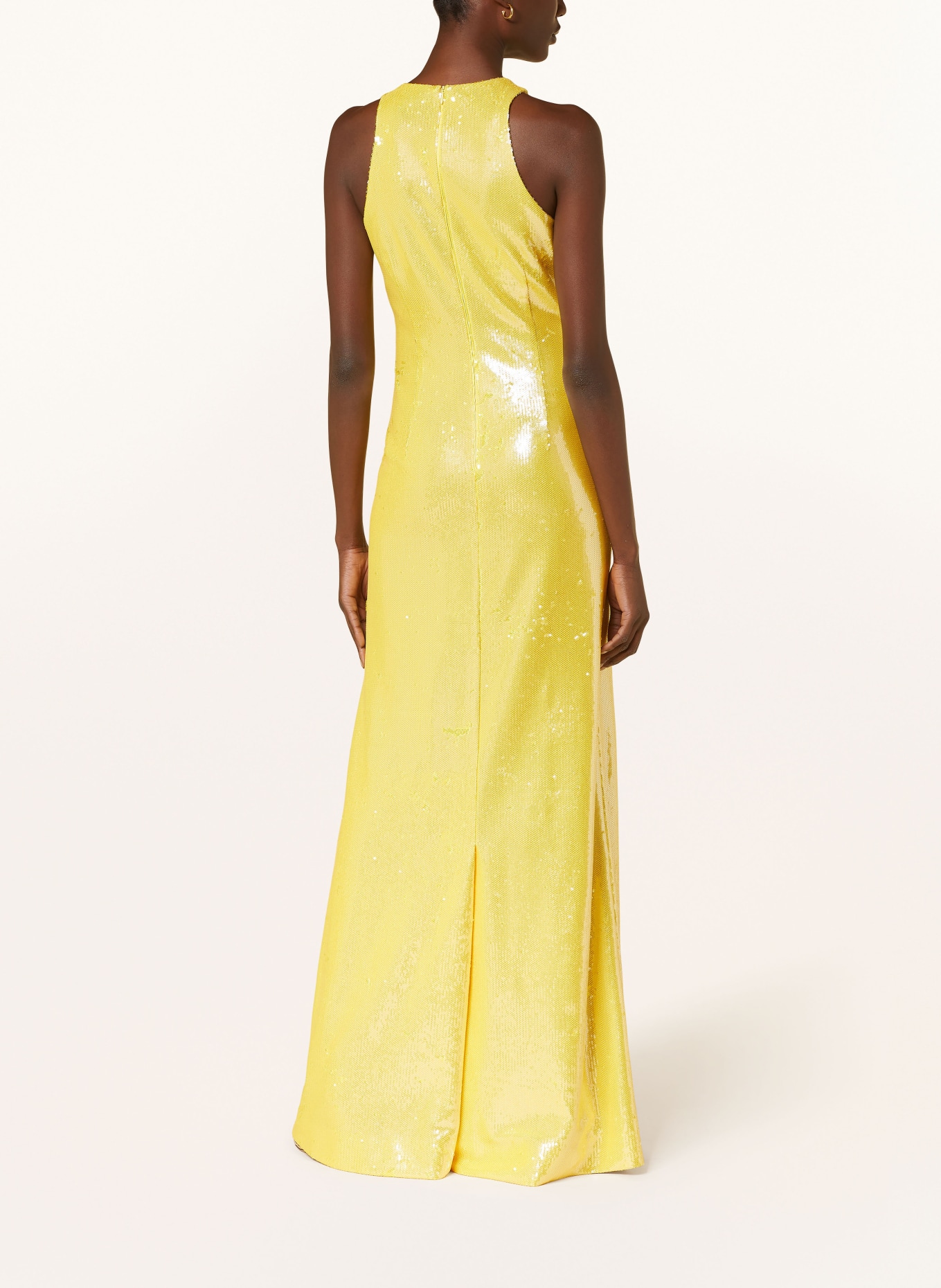 SLY 010 Evening dress ESMERALDA with sequins, Color: NEON YELLOW (Image 3)