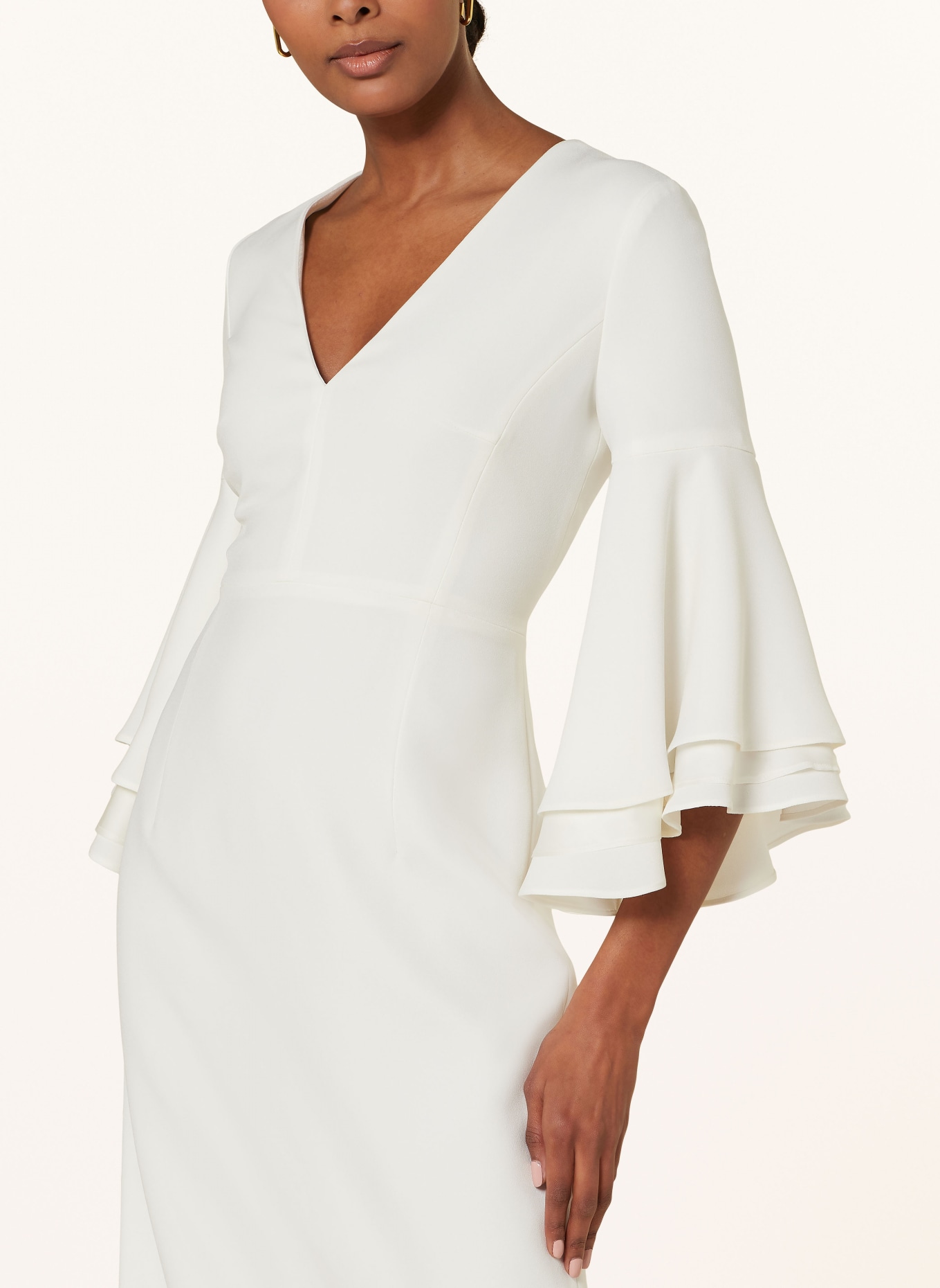 SLY 010 Evening dress RAVEN with 3/4 sleeves, Color: CREAM (Image 4)