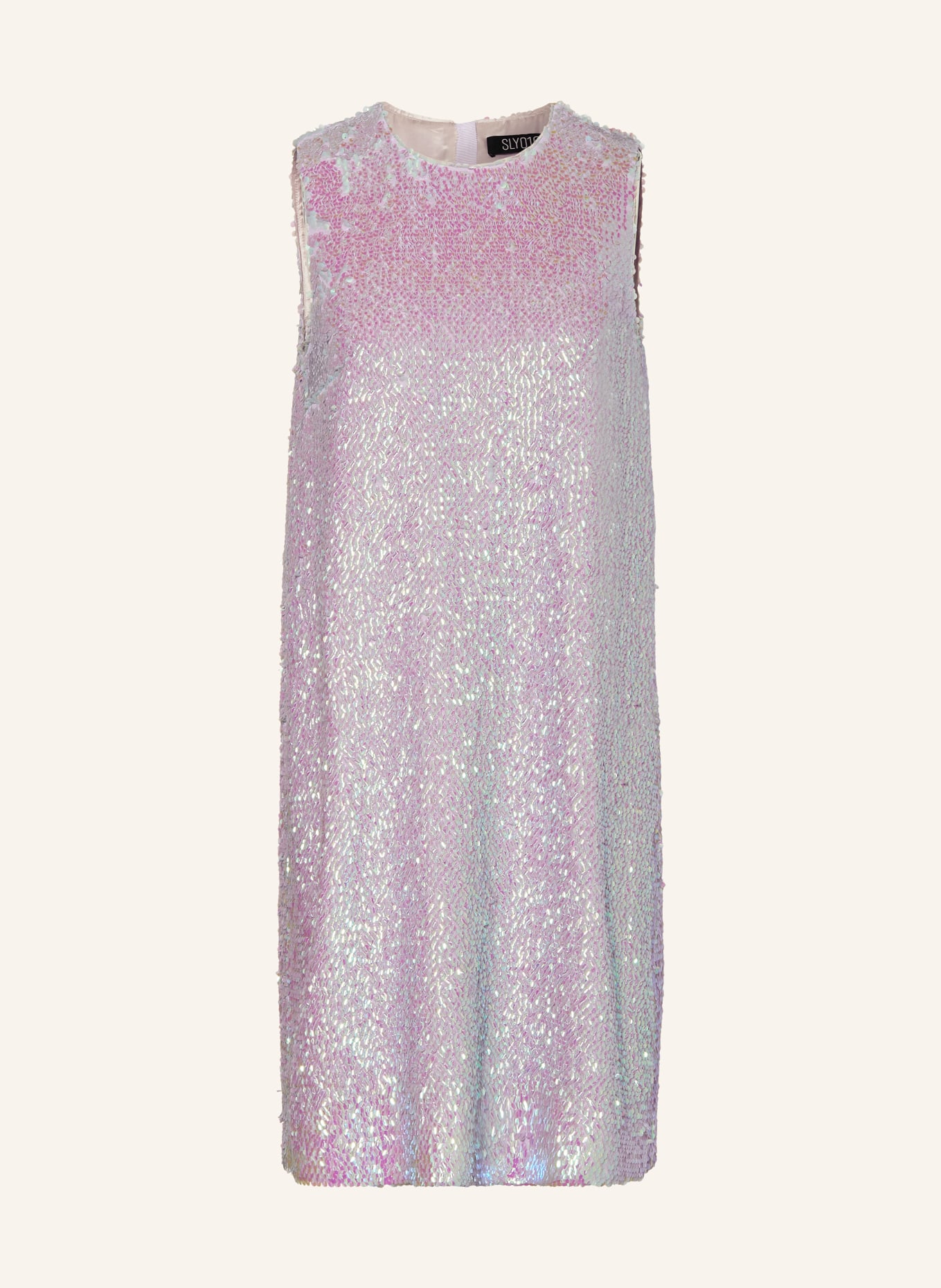 SLY 010 Dress KATJA with sequins, Color: NEON PINK/ NEON GREEN (Image 1)