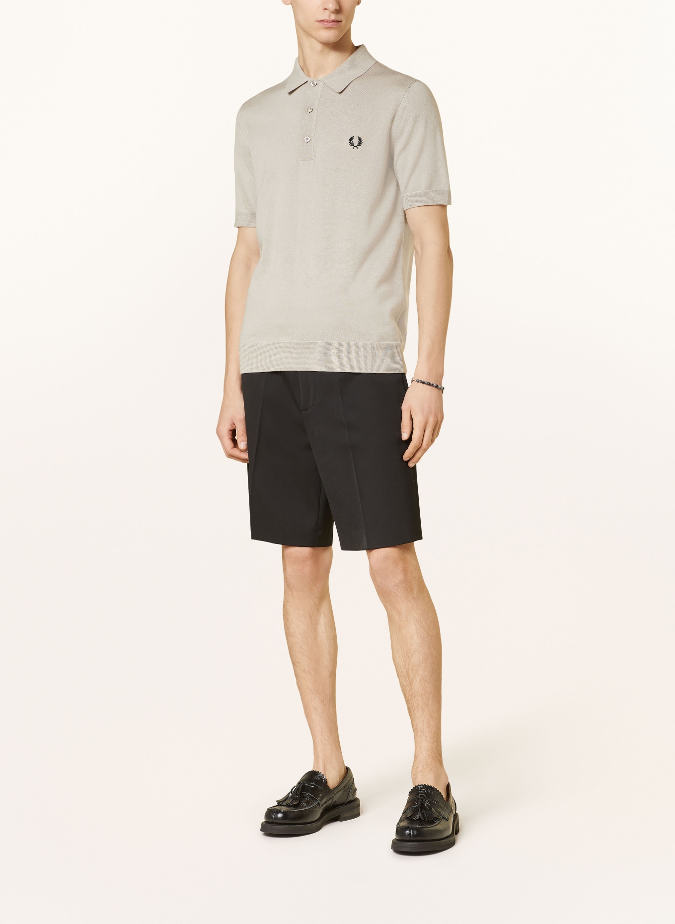FRED PERRY Knitted polo shirt, Color: TAUPE (Image 2)