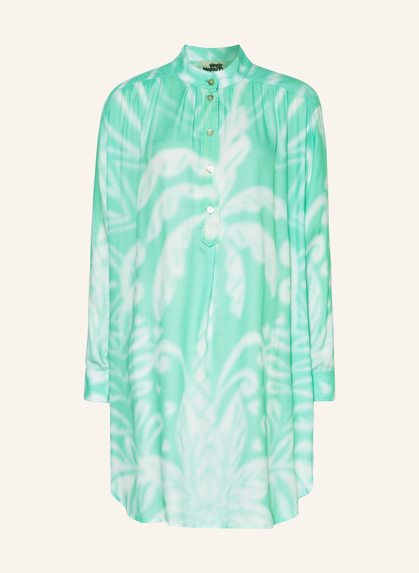 yippie hippie Beach dress, Color: MINT/ WHITE (Image 1)