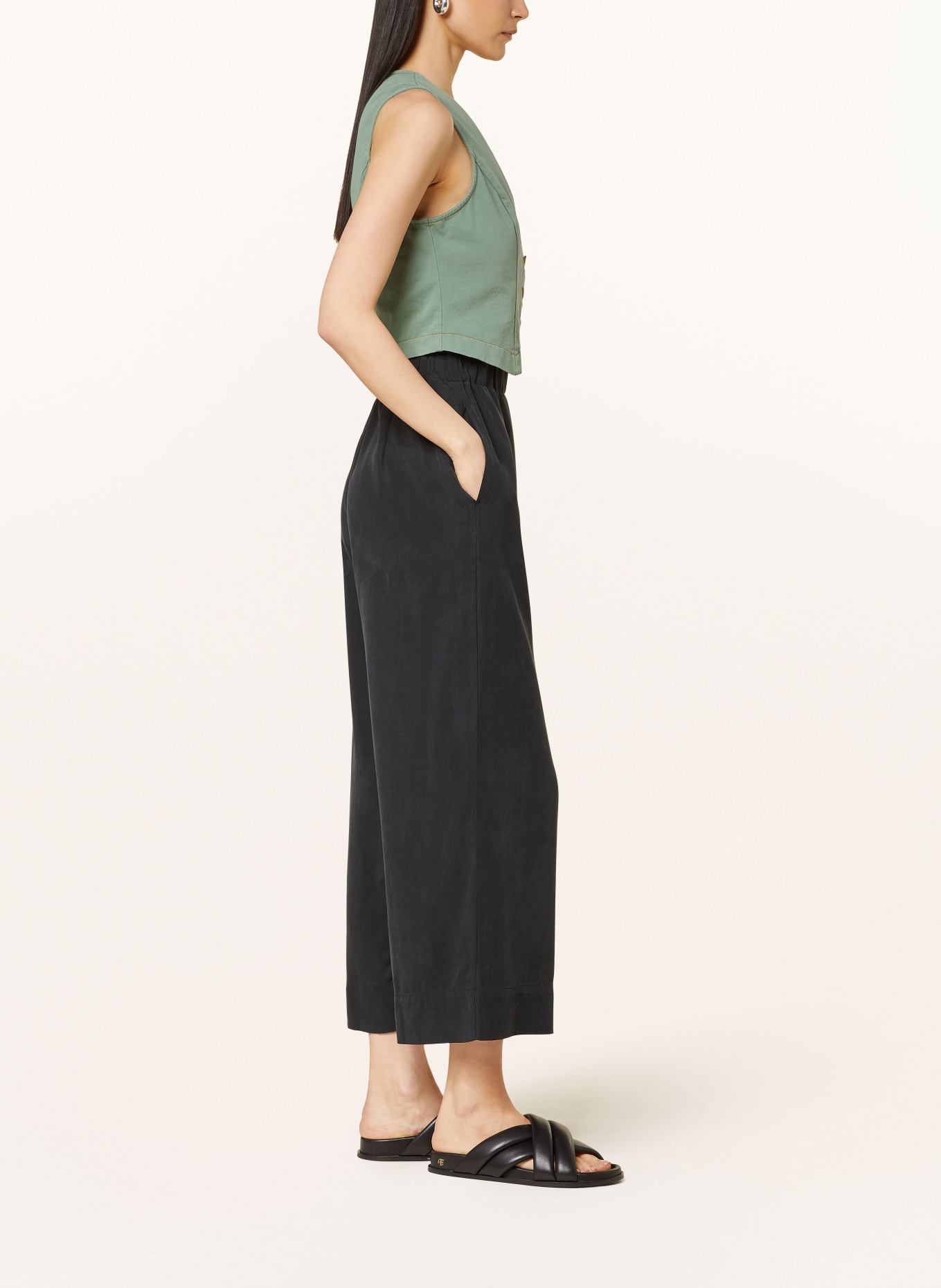 Marc O'Polo DENIM Jersey culottes, Color: BLACK (Image 4)