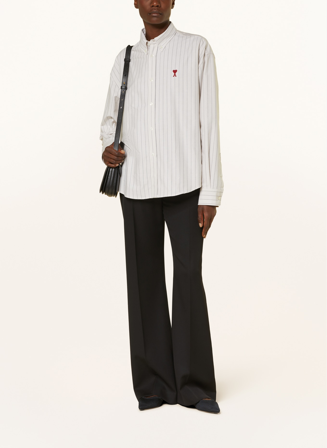 AMI PARIS Koszula oversize, Kolor: KREMOWY/ SZARY (Obrazek 2)