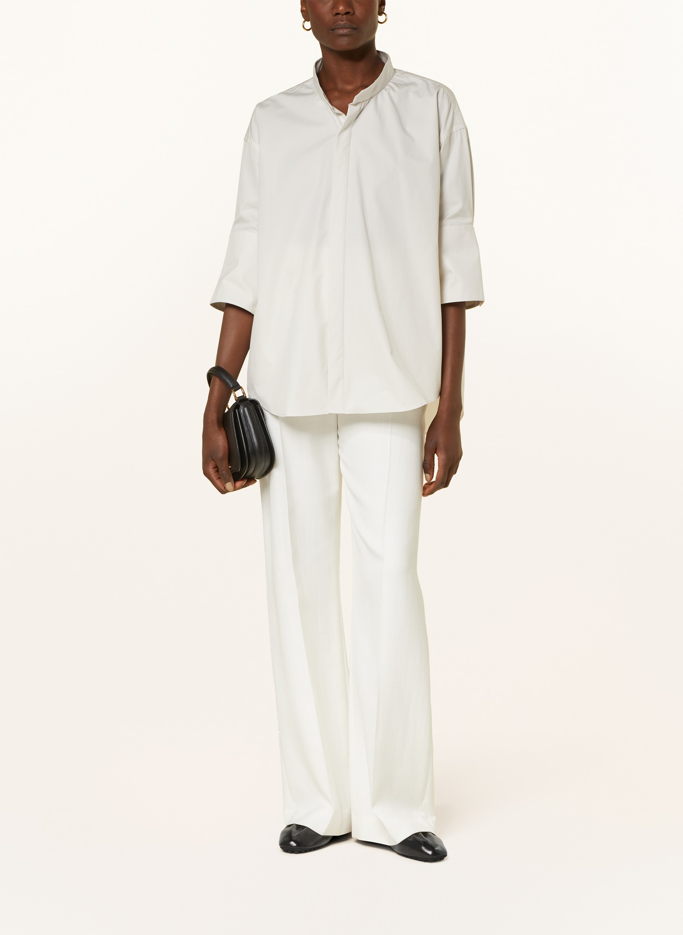 AMI PARIS Oversized-Bluse mit 3/4-Arm, Farbe: HELLGRAU (Bild 2)