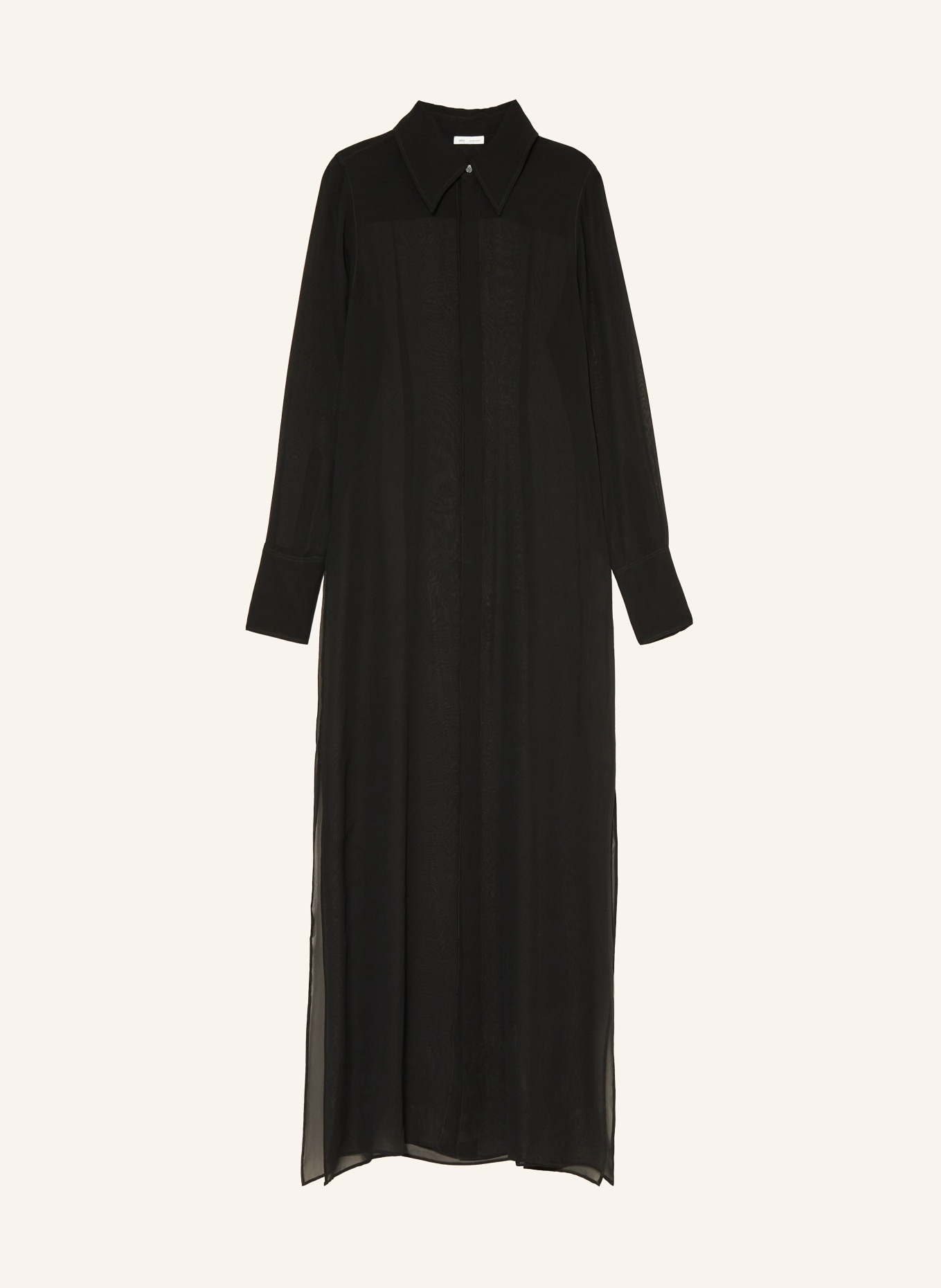 AMI PARIS Sukienka koszulowa z jedwabiu, Kolor: CZARNY (Obrazek 1)