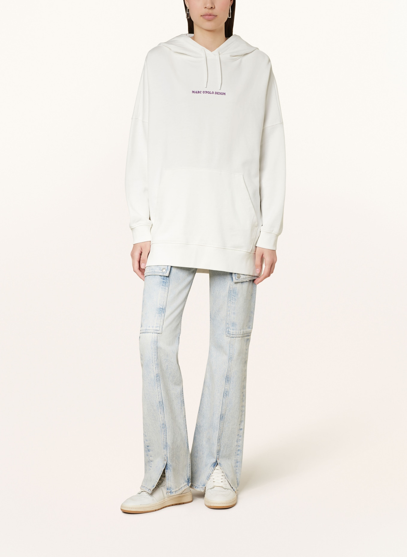 Marc O'Polo DENIM Oversized hoodie, Color: WHITE/ PURPLE (Image 2)