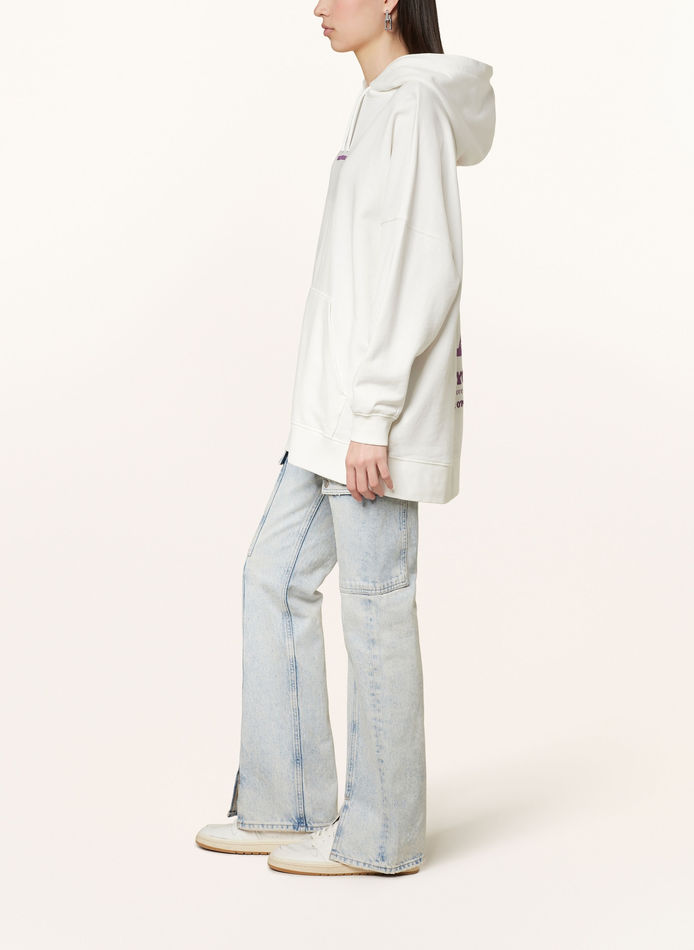 Marc O'Polo DENIM Oversized hoodie, Color: WHITE/ PURPLE (Image 4)