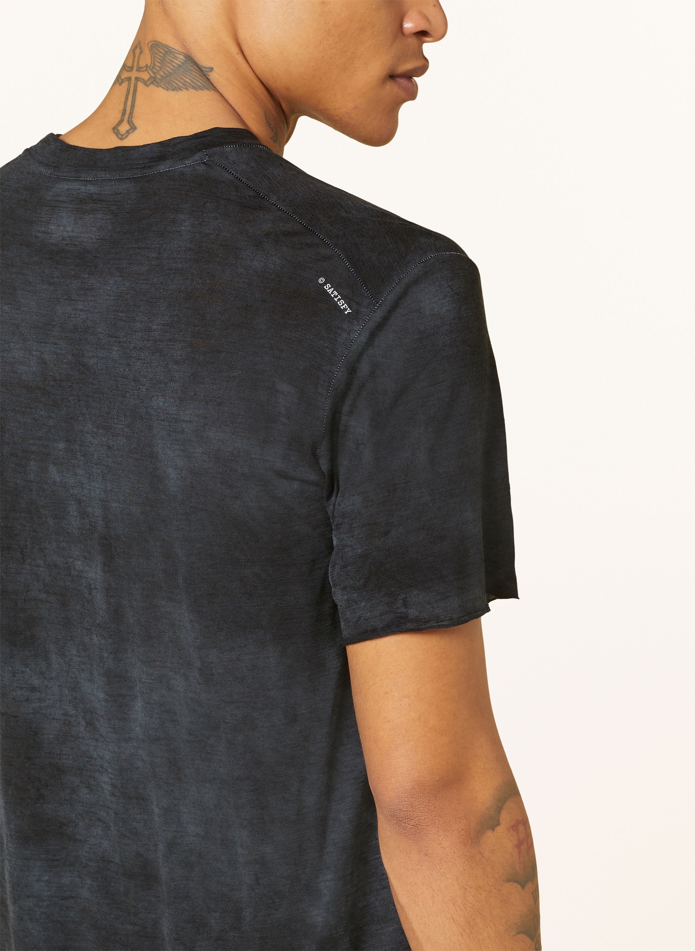 SATISFY T-shirt CLOUDMERINO™ in merino wool, Color: BLACK (Image 4)