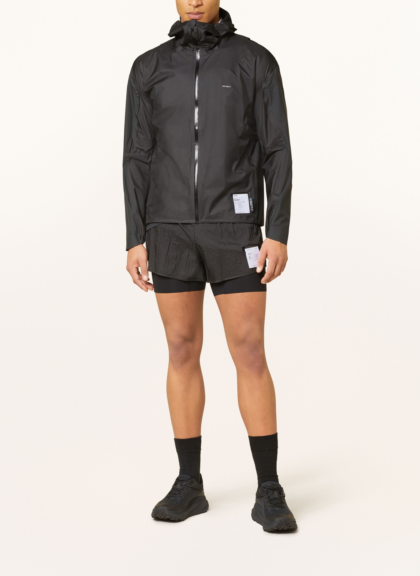 SATISFY Running jacket PERTEX® 3L FLY, Color: BLACK (Image 2)