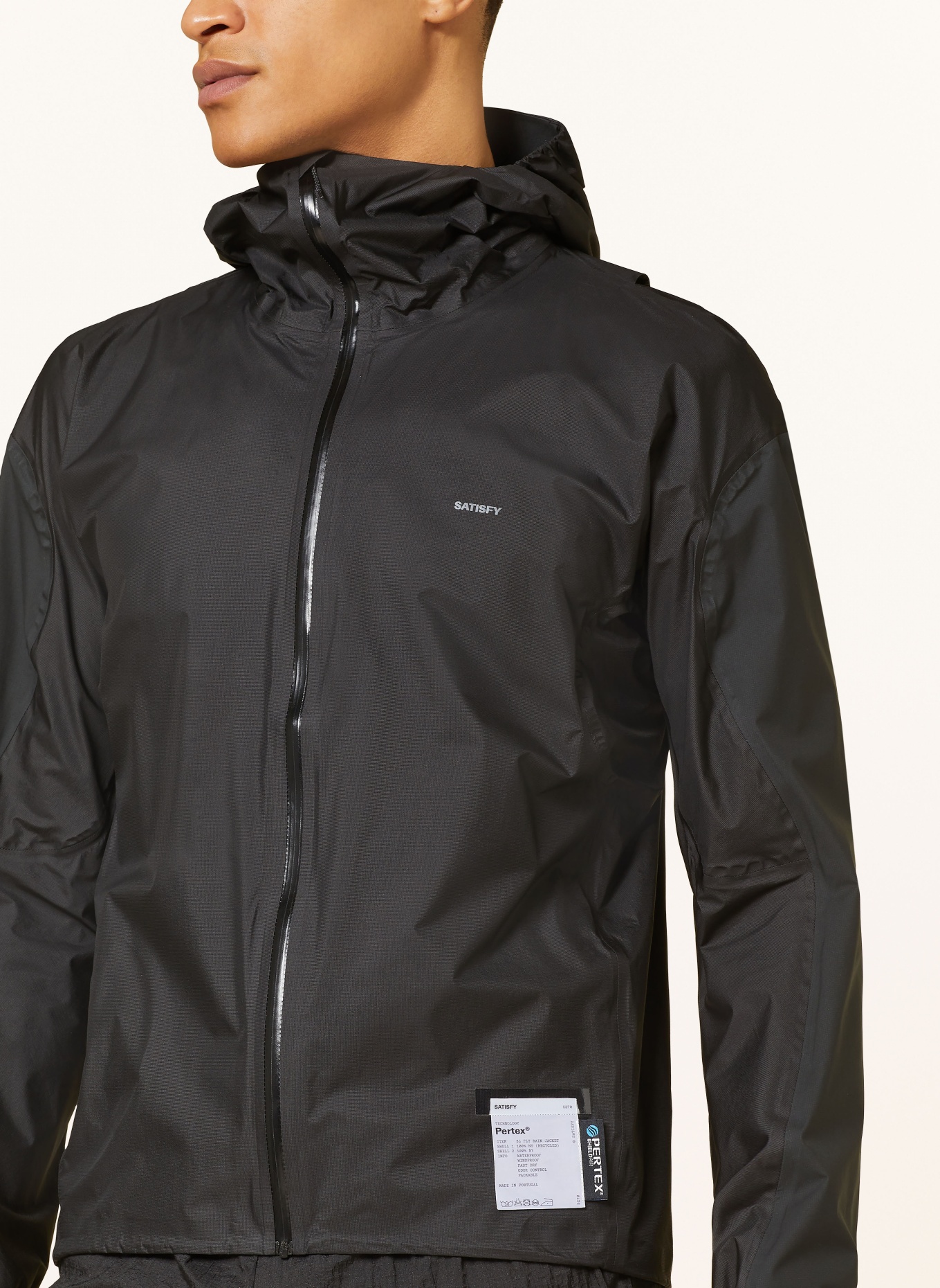 SATISFY Running jacket PERTEX® 3L FLY, Color: BLACK (Image 5)
