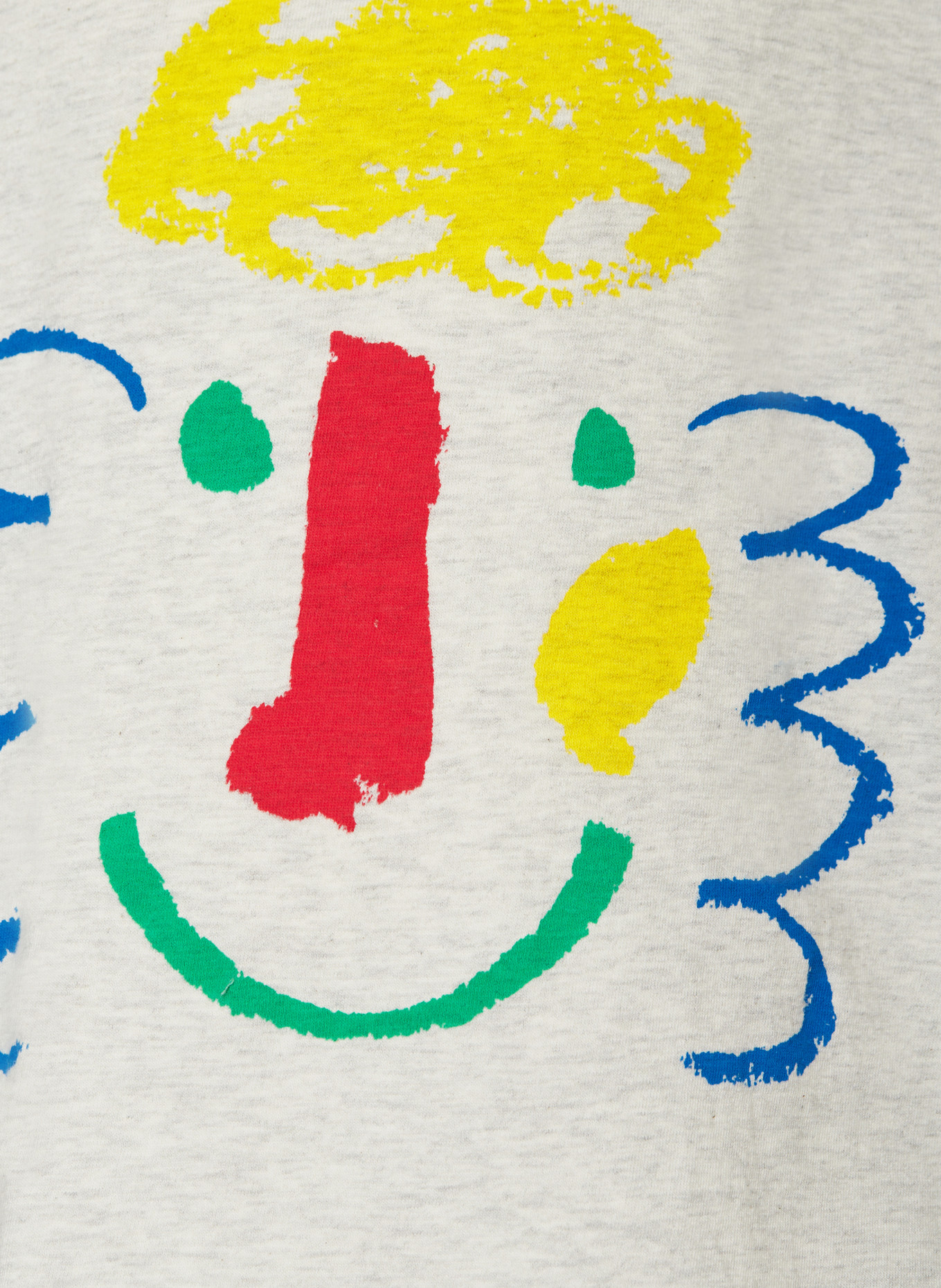 BOBO CHOSES T-shirt HAPPY MASK, Kolor: JASNOCZARY (Obrazek 3)