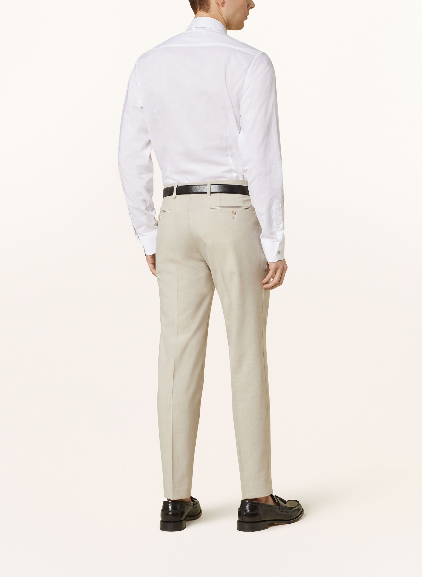 CG - CLUB of GENTS Shirt PLUTO slim fit with linen and detachable collar, Color: WHITE (Image 3)