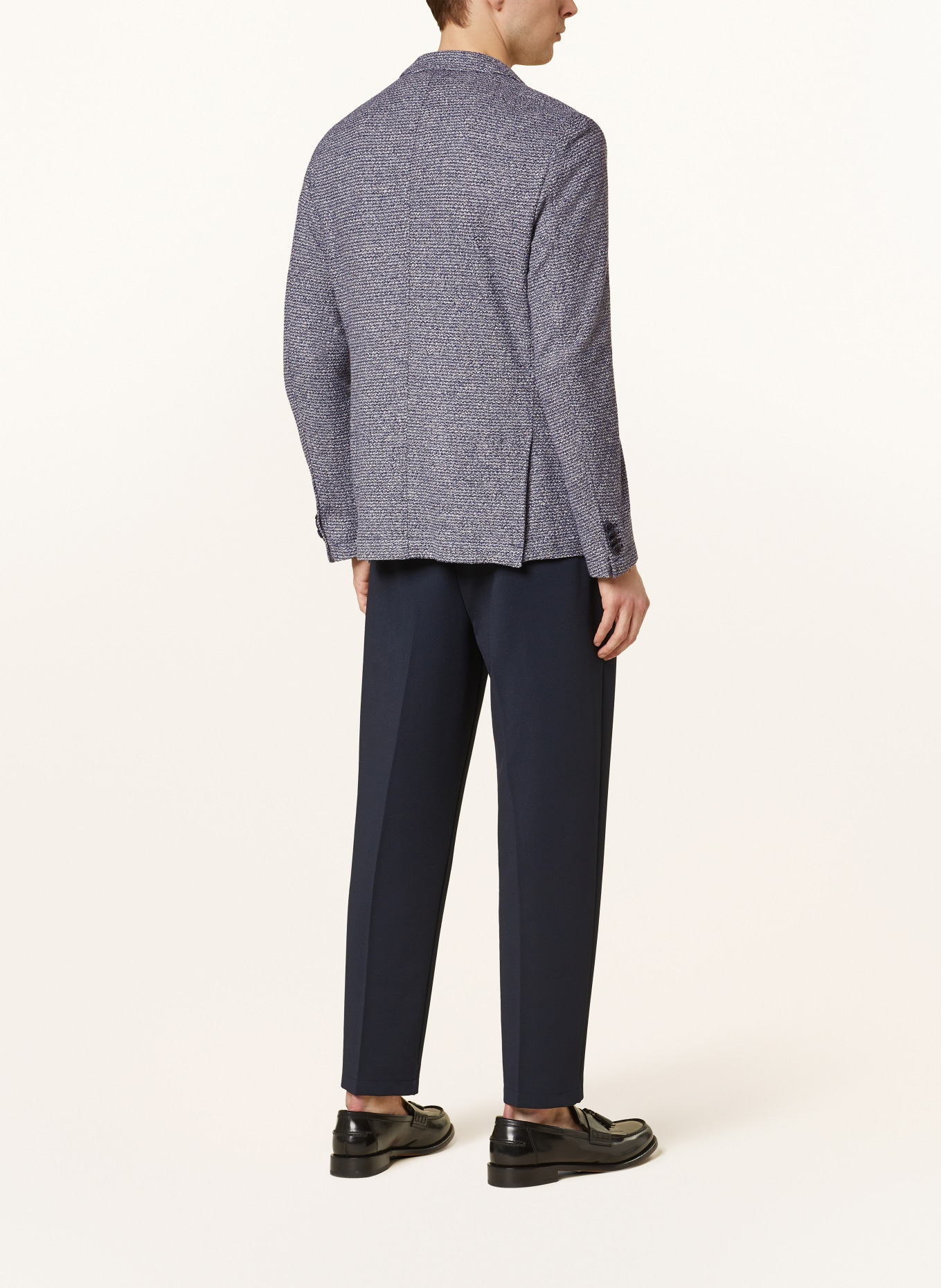 CG - CLUB of GENTS Strick-Sakko CG CARTER Slim Fit: WEISS / BLAU