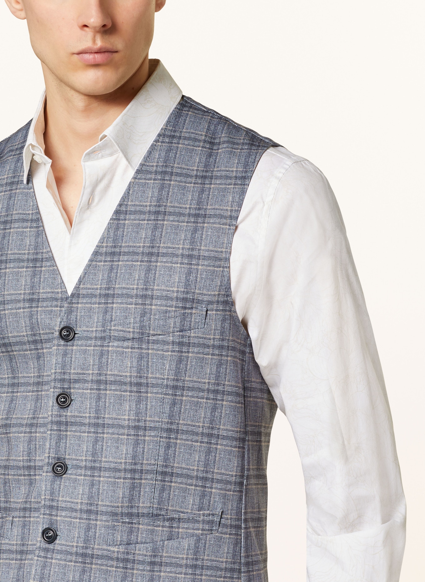 CG - CLUB of GENTS Suit vest CG MOSLEY extra slim fit in jersey, Color: 81 HELLGRAU (Image 5)