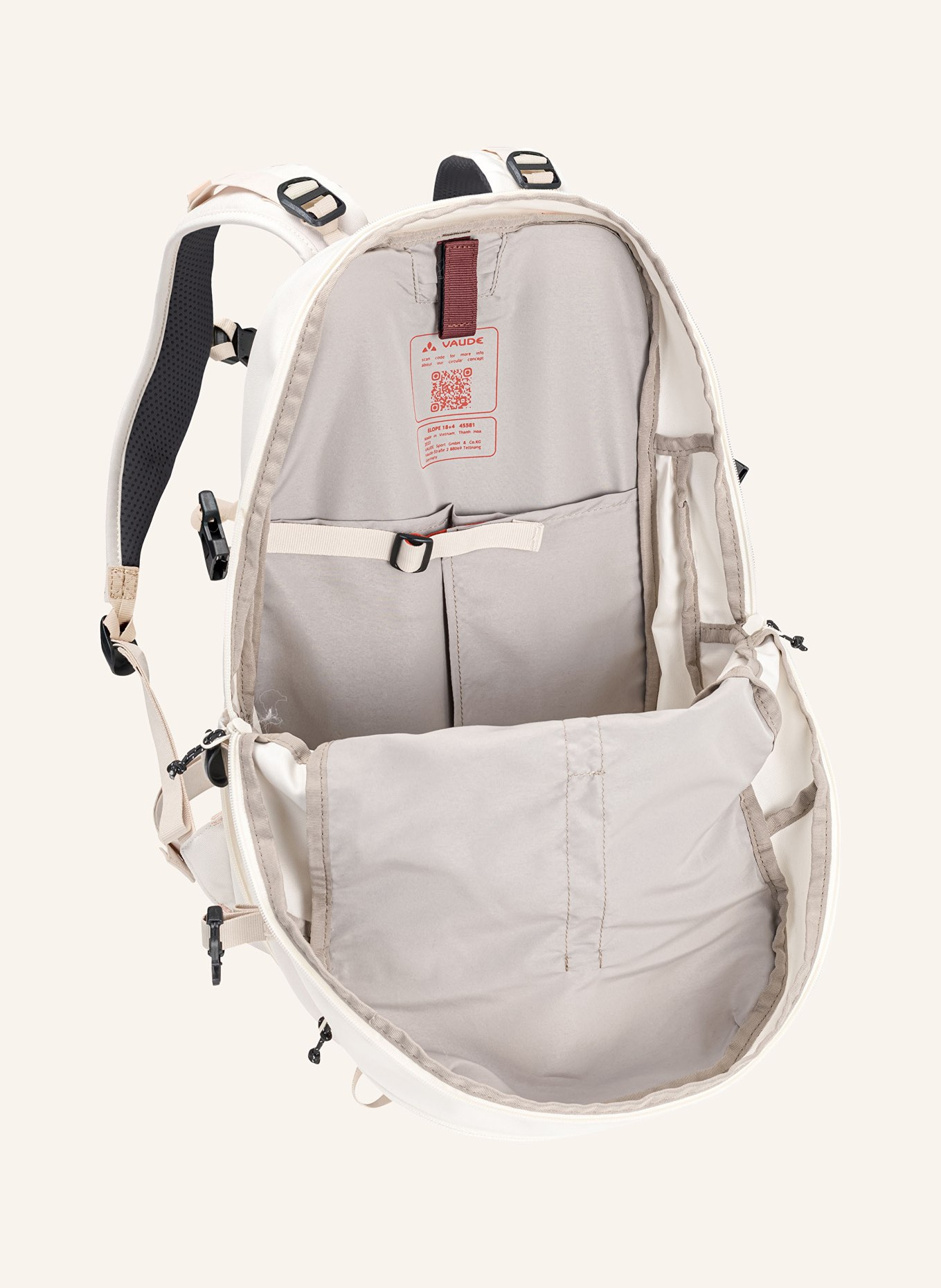 VAUDE Backpack ELOPE 18 + 4 l, Color: ECRU (Image 4)