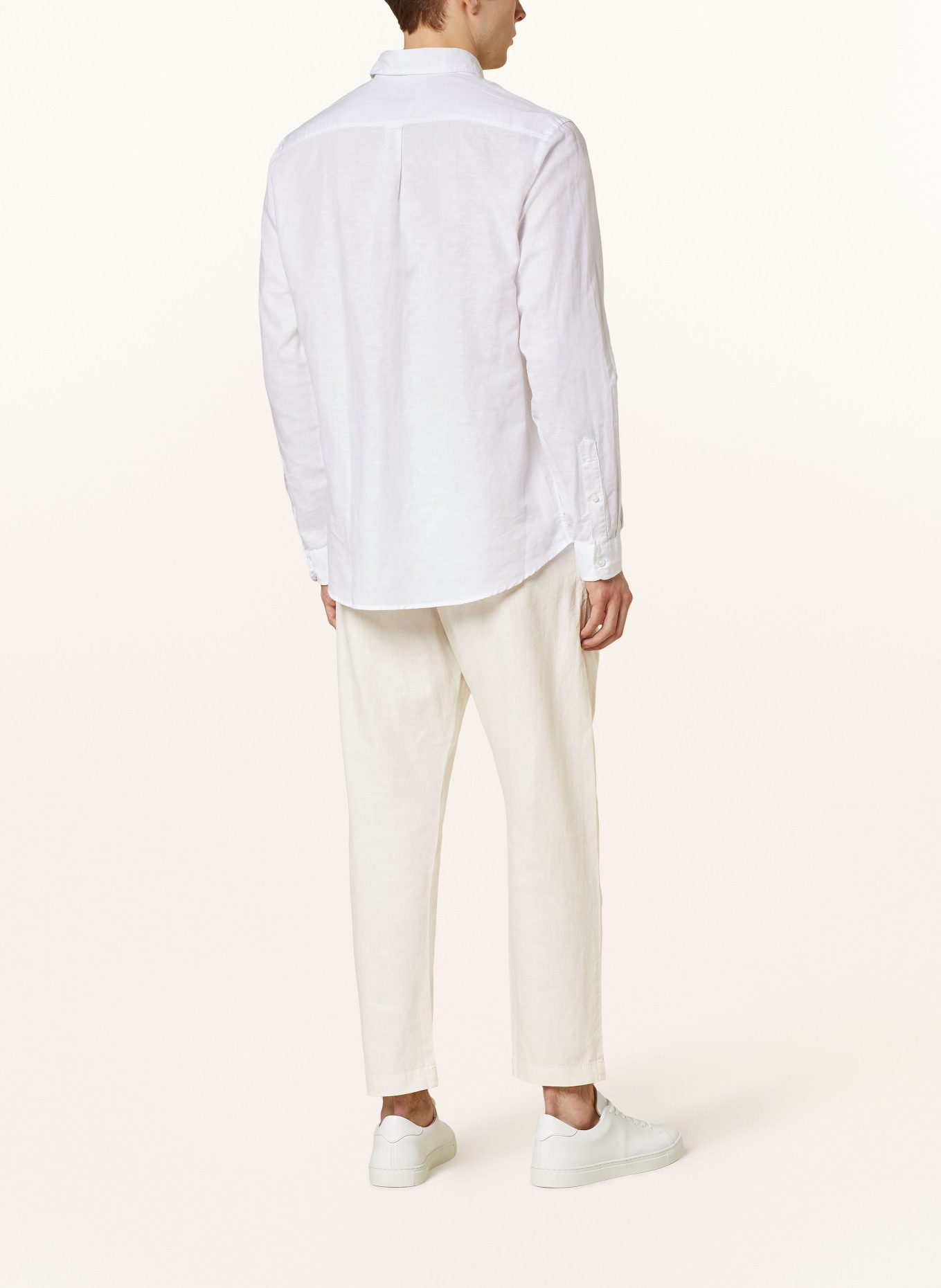 PAUL Chinos tapered fit with linen, Color: ECRU (Image 3)