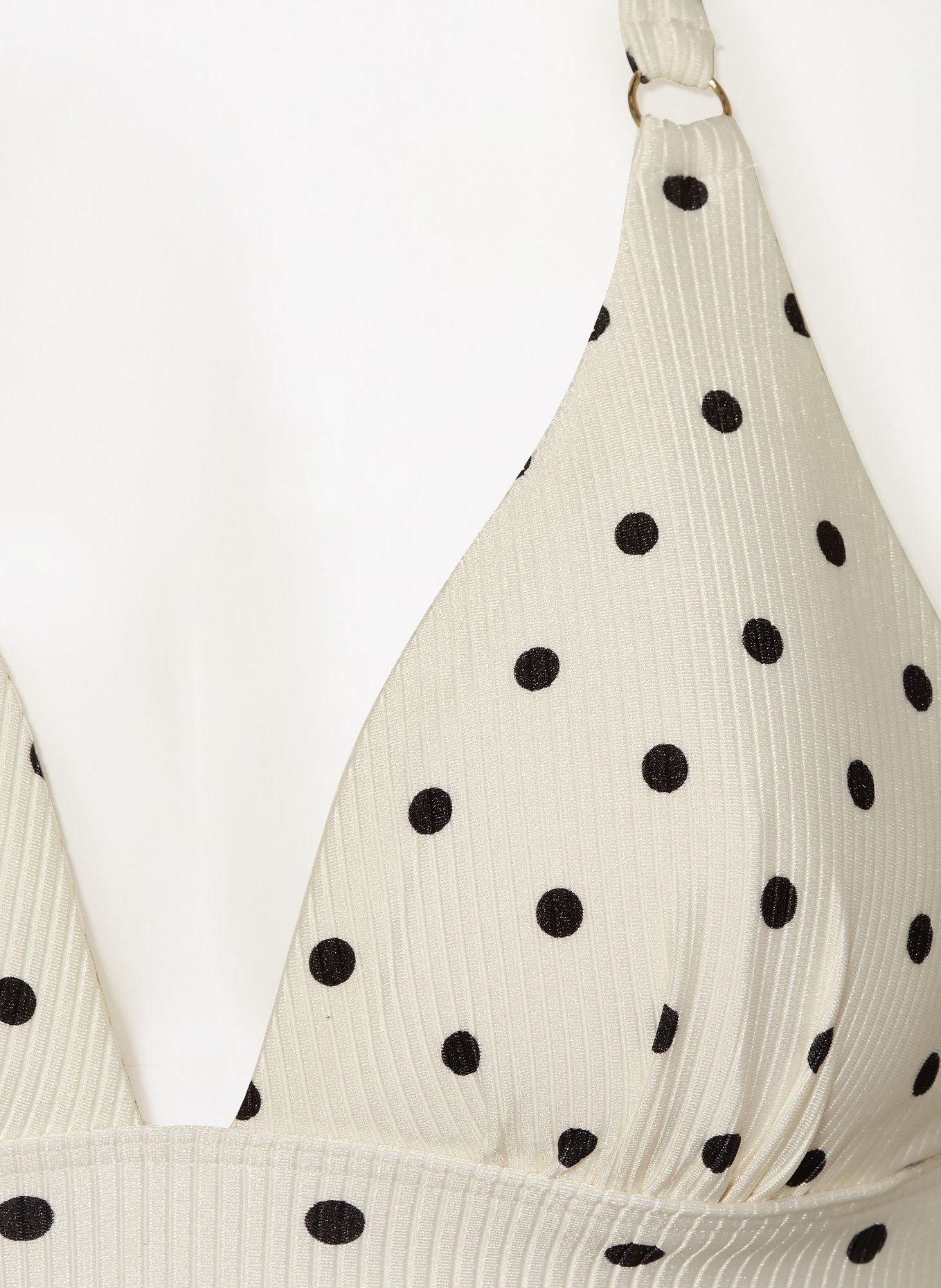CYELL Halter neck bikini top ON POINT, Color: ECRU/ BLACK (Image 4)
