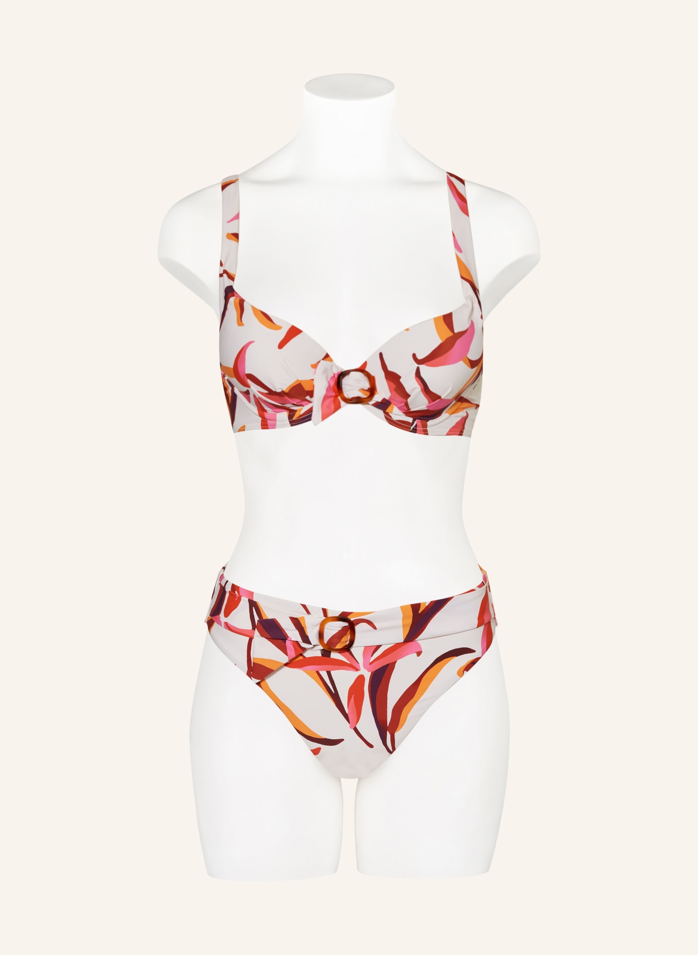CYELL Basic-Bikini-Hose JAPANESE FLORAL, Farbe: WEISS/ PINK/ ORANGE (Bild 2)