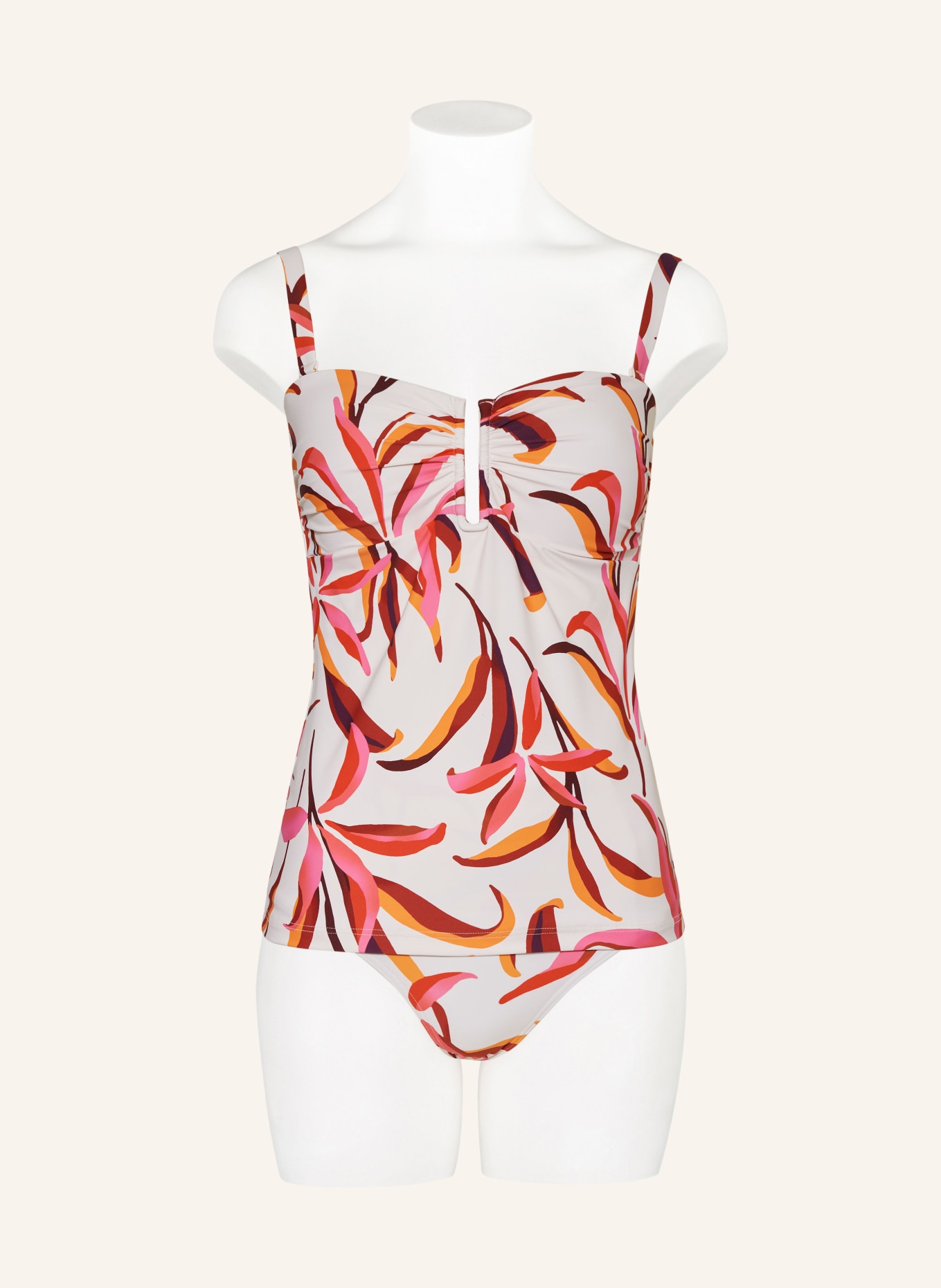 CYELL Tankini top JAPANESE FLORAL, Color: WHITE/ ORANGE/ PINK (Image 2)