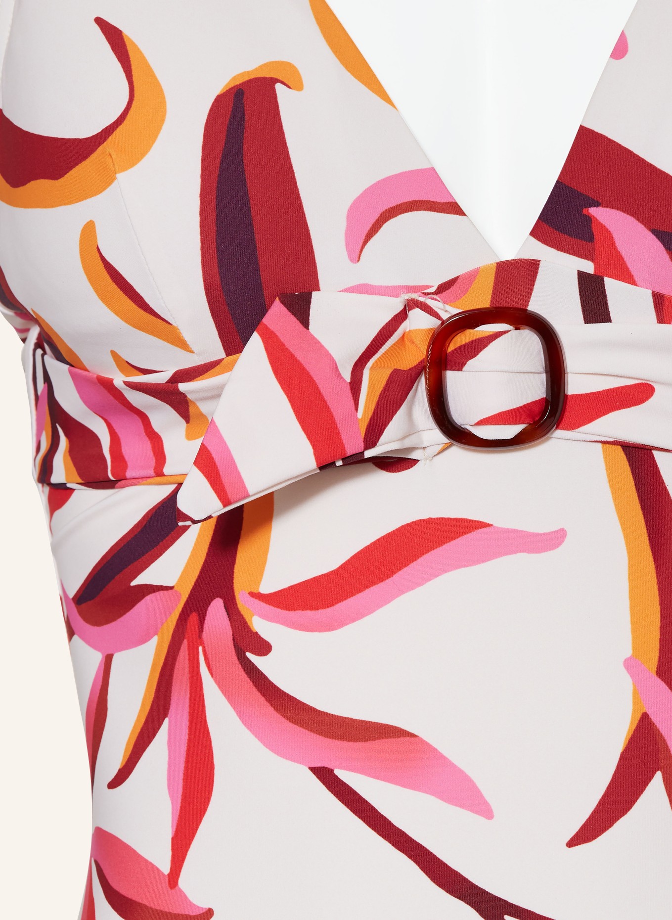 CYELL Badeanzug JAPANESE FLORAL, Farbe: WEISS/ DUNKELROT/ ORANGE (Bild 4)