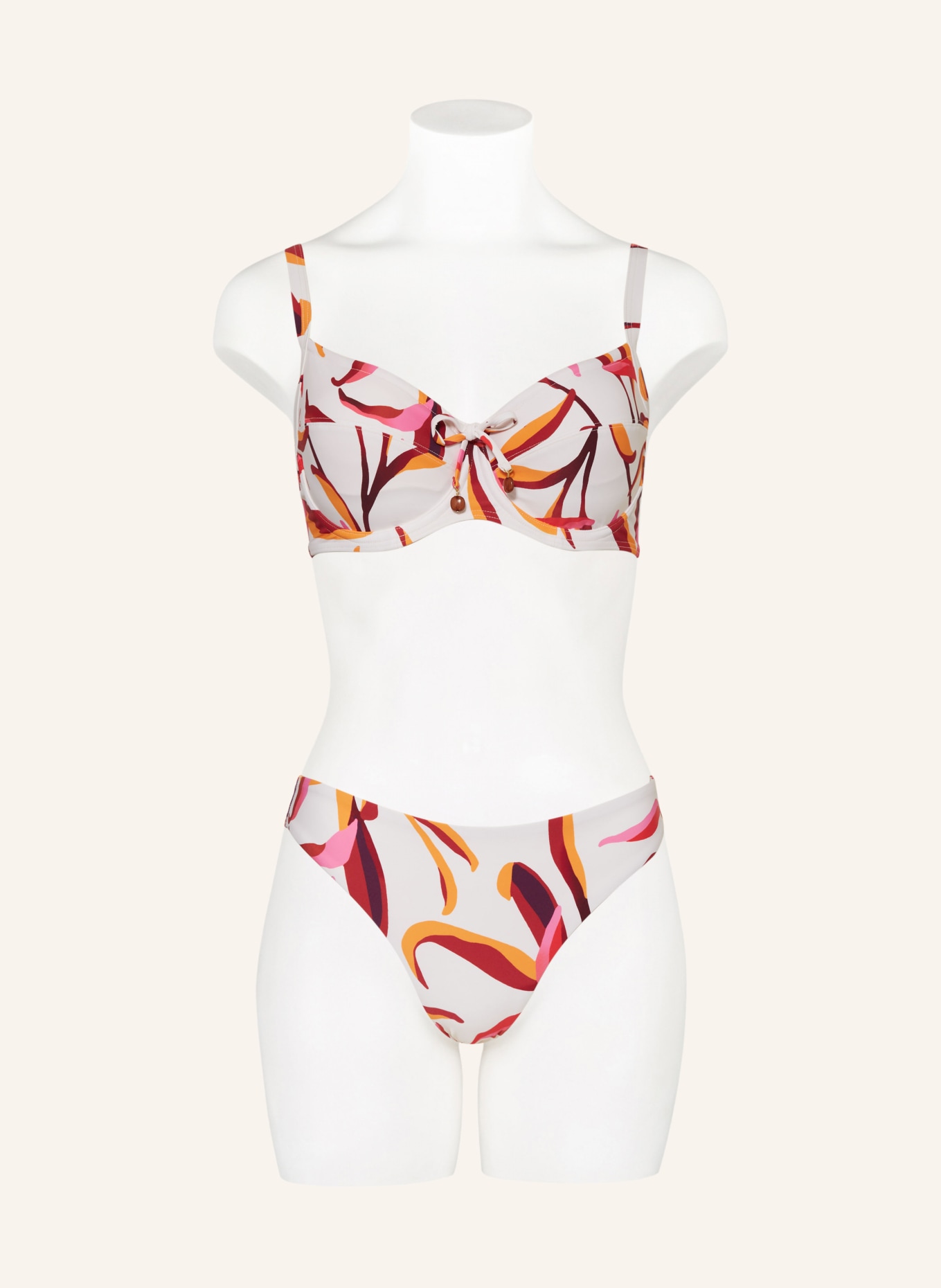 CYELL Underwired bikini top JAPANESE FLORAL, Color: WHITE/ PINK/ ORANGE (Image 2)