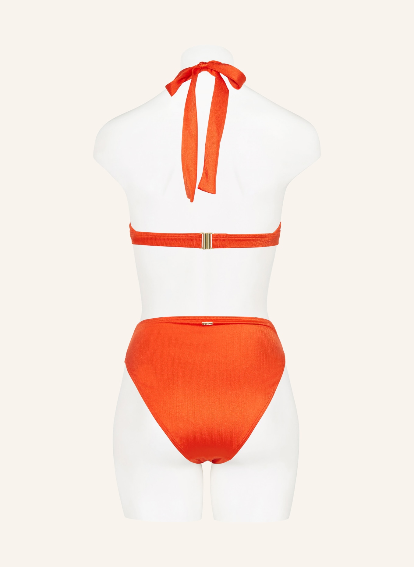 CYELL High waist bikini bottoms SATIN TOMATO, Color: ORANGE (Image 3)