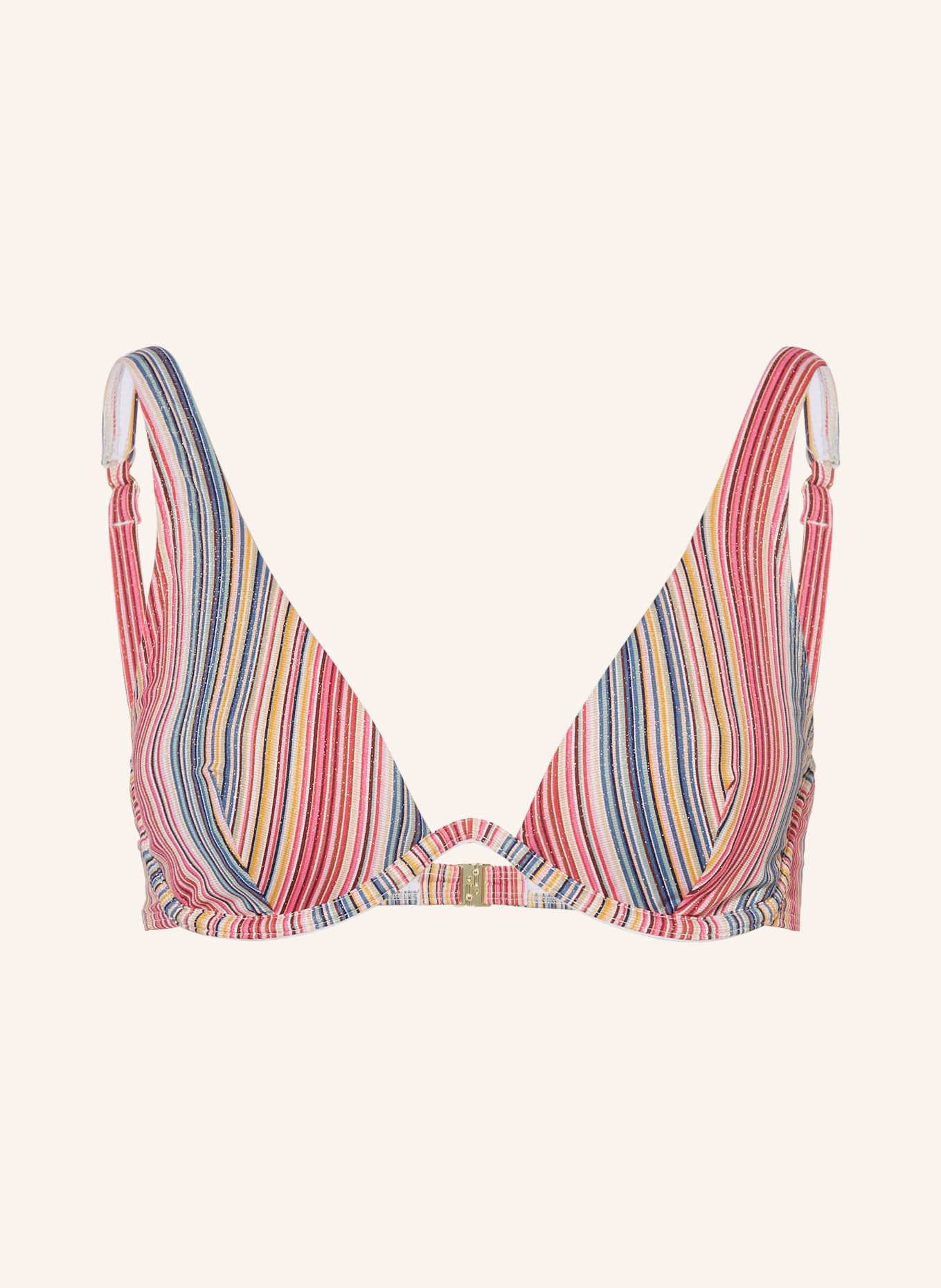 CYELL Underwired bikini top COLOR DASH, Color: PINK/ TEAL/ DARK YELLOW (Image 1)