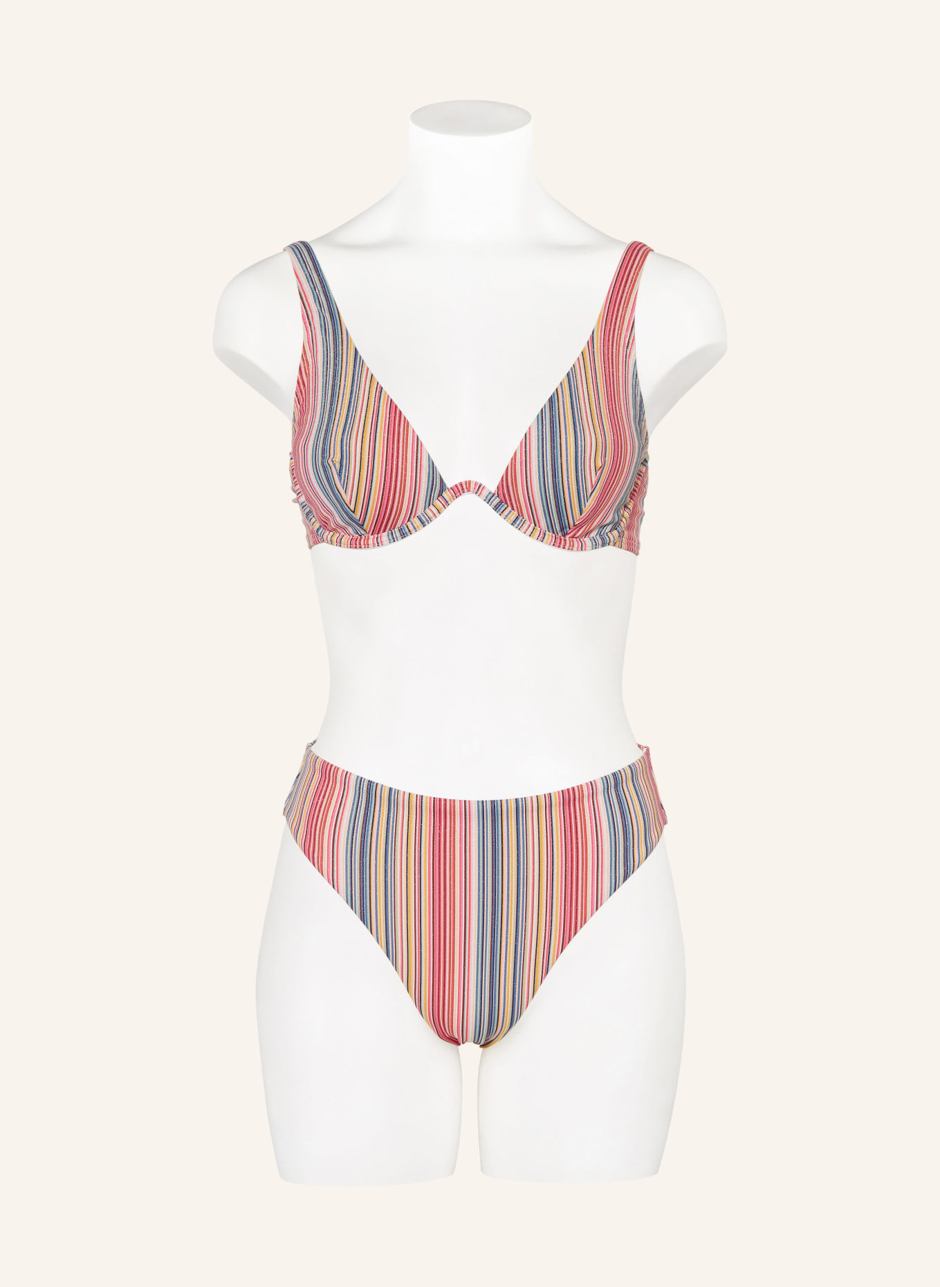 CYELL Underwired bikini top COLOR DASH, Color: PINK/ TEAL/ DARK YELLOW (Image 2)
