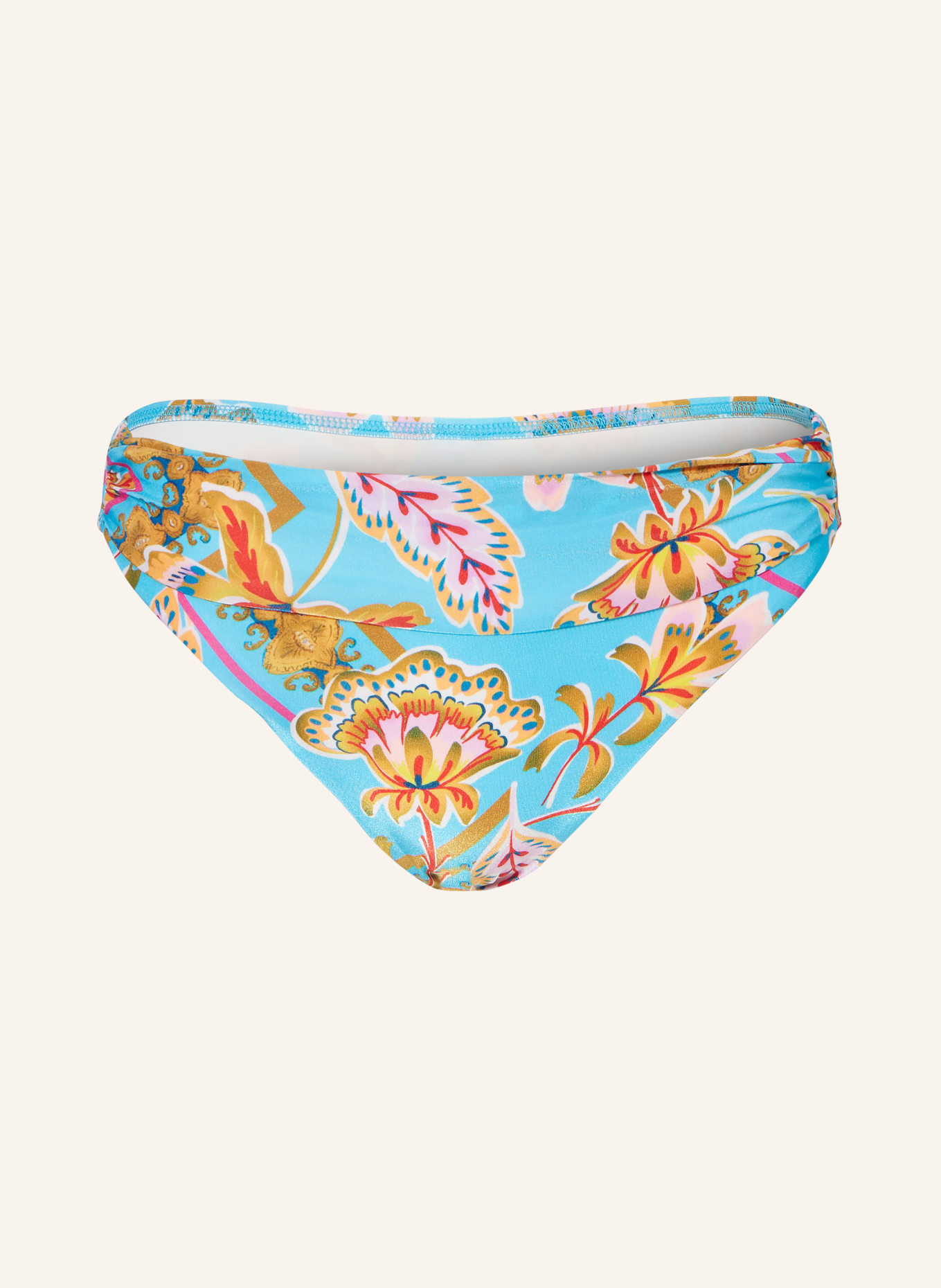 CYELL Basic bikini bottoms ORIENT, Color: TURQUOISE/ DARK YELLOW/ RED (Image 1)