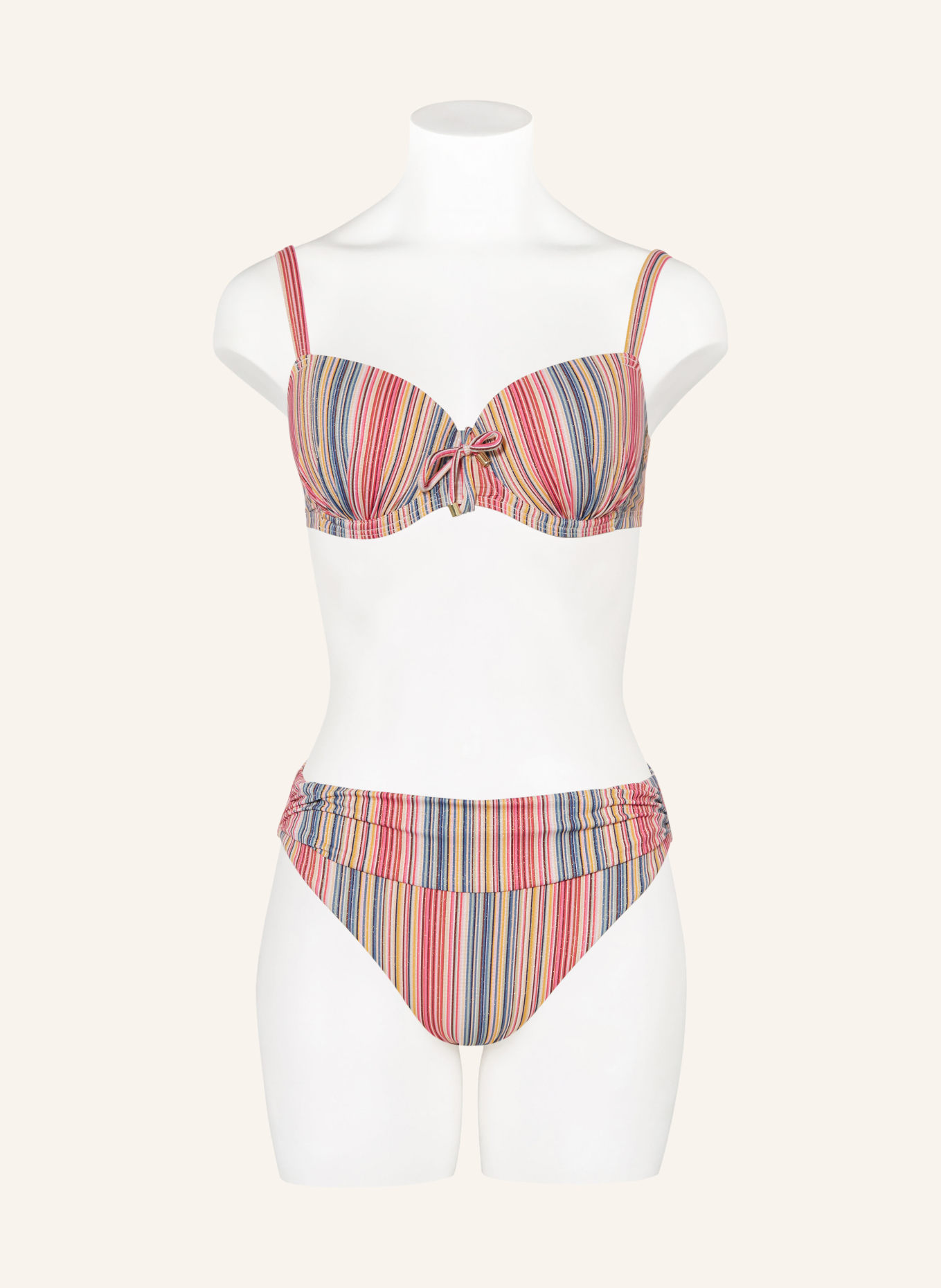 CYELL Basic-Bikini-Hose COLOR DASH, Farbe: PINK/ PETROL/ DUNKELGELB (Bild 2)
