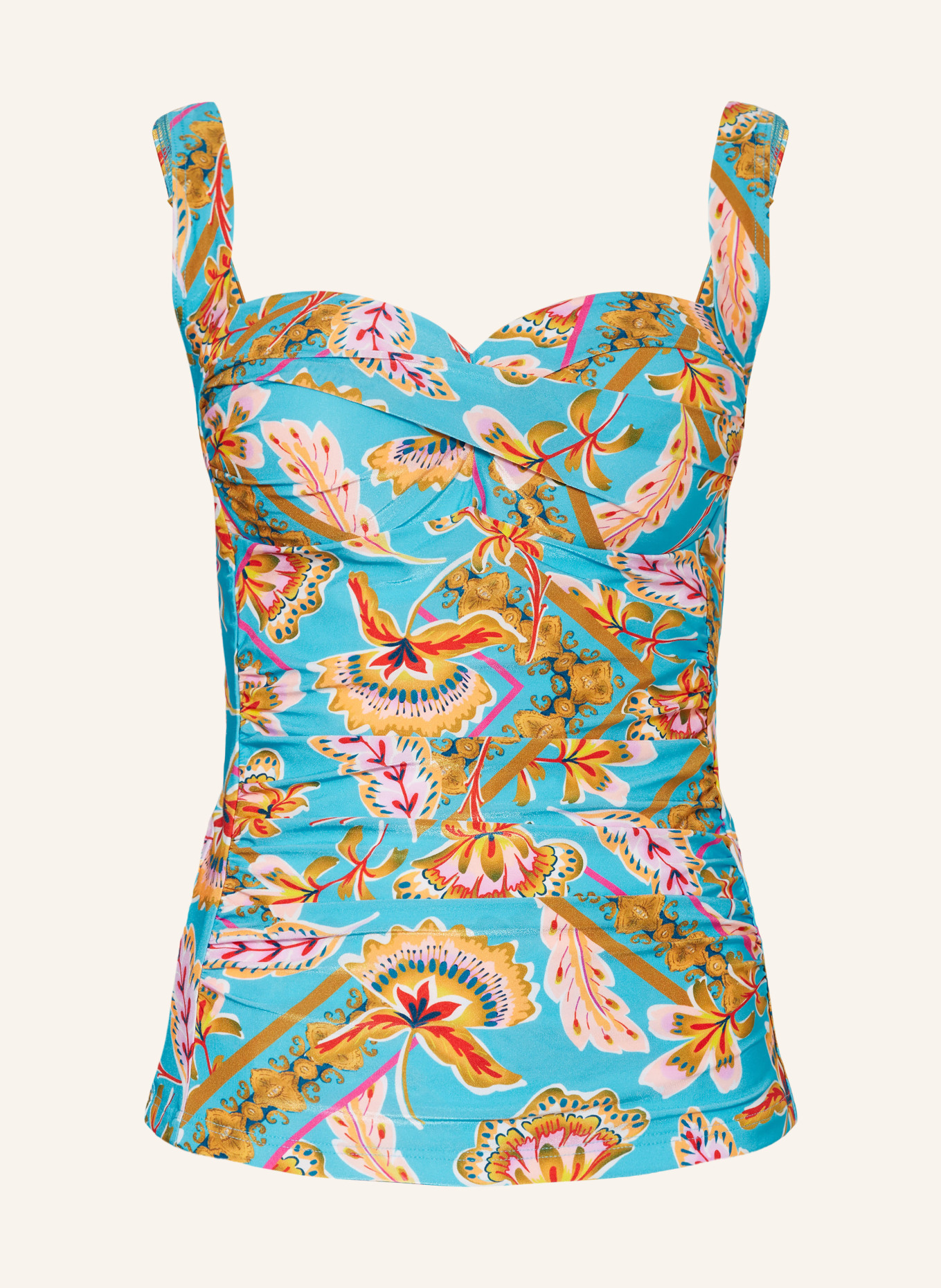 CYELL Tankini top ORIENT, Color: TURQUOISE/ DARK YELLOW/ PINK (Image 1)