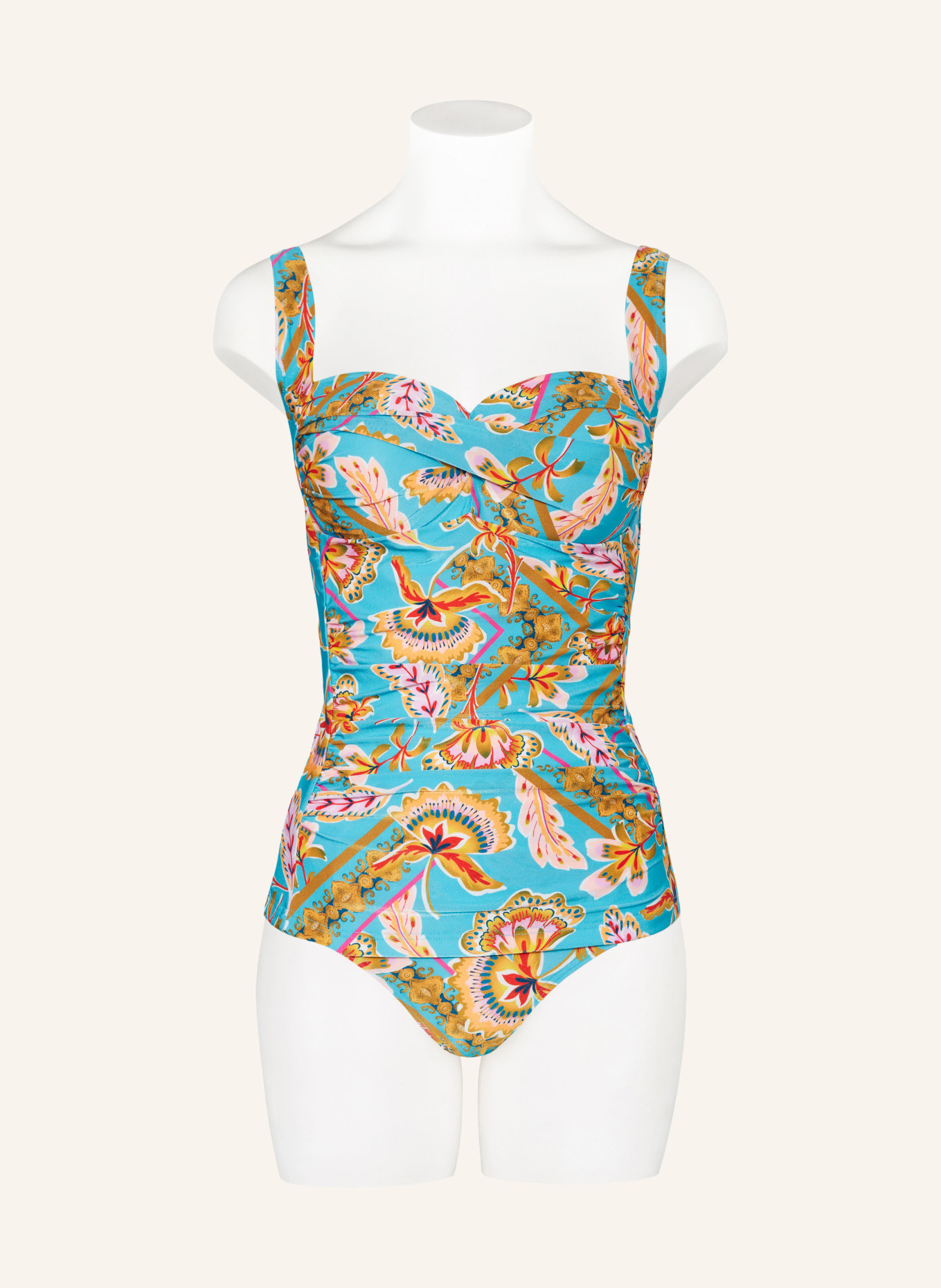 CYELL Tankini top ORIENT, Color: TURQUOISE/ DARK YELLOW/ PINK (Image 2)