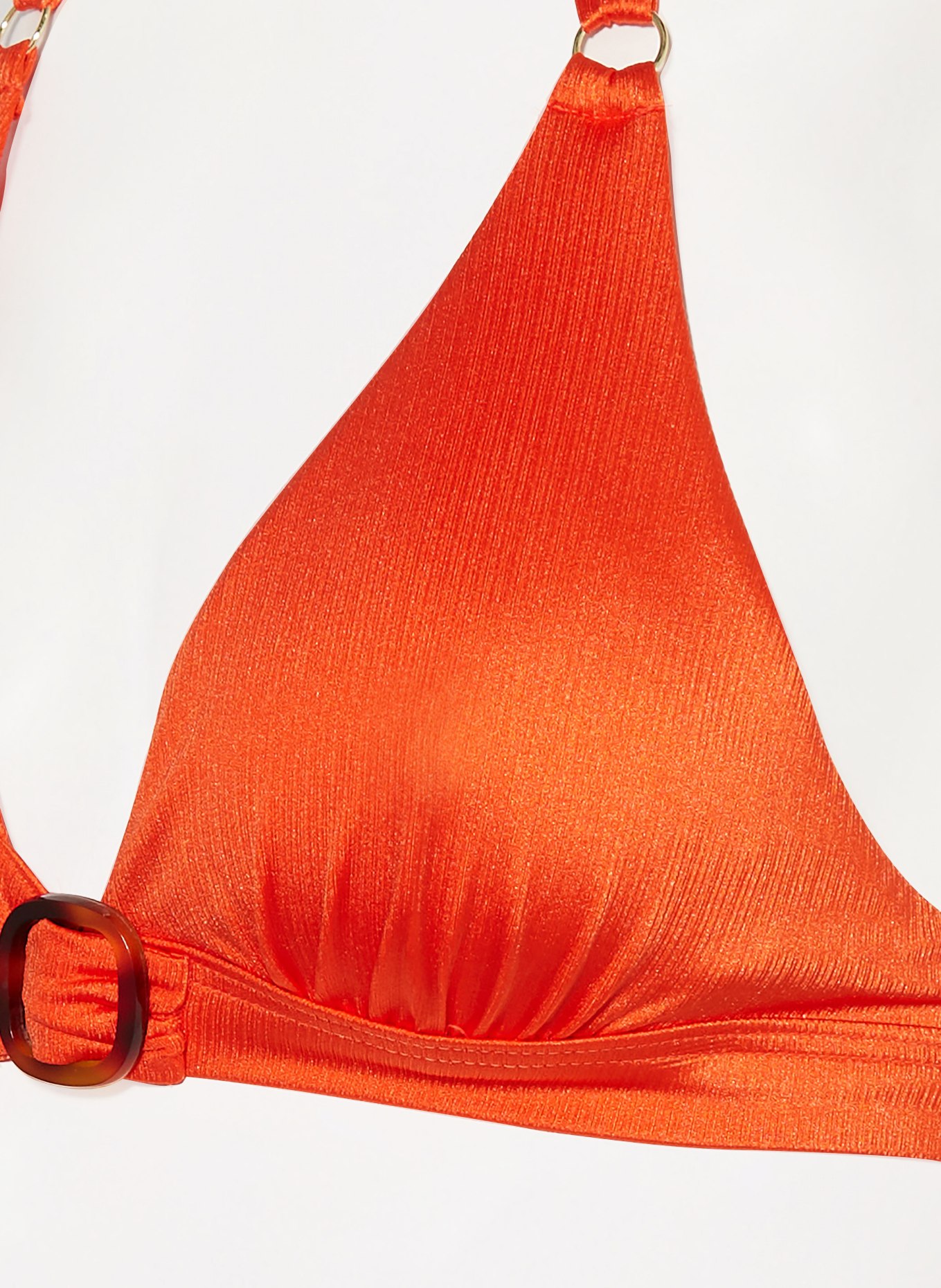 CYELL Halter neck bikini top SATIN TOMATO, Color: ORANGE (Image 4)