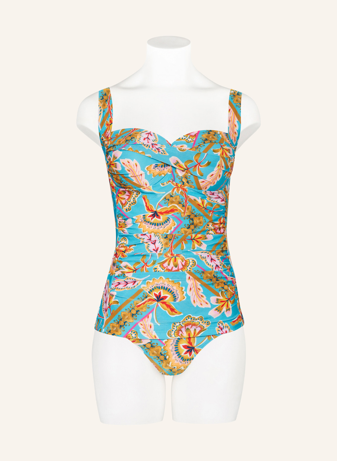 CYELL High-Waist-Bikini-Hose ORIENT, Farbe: TÜRKIS/ DUNKELGELB/ ROSA (Bild 2)