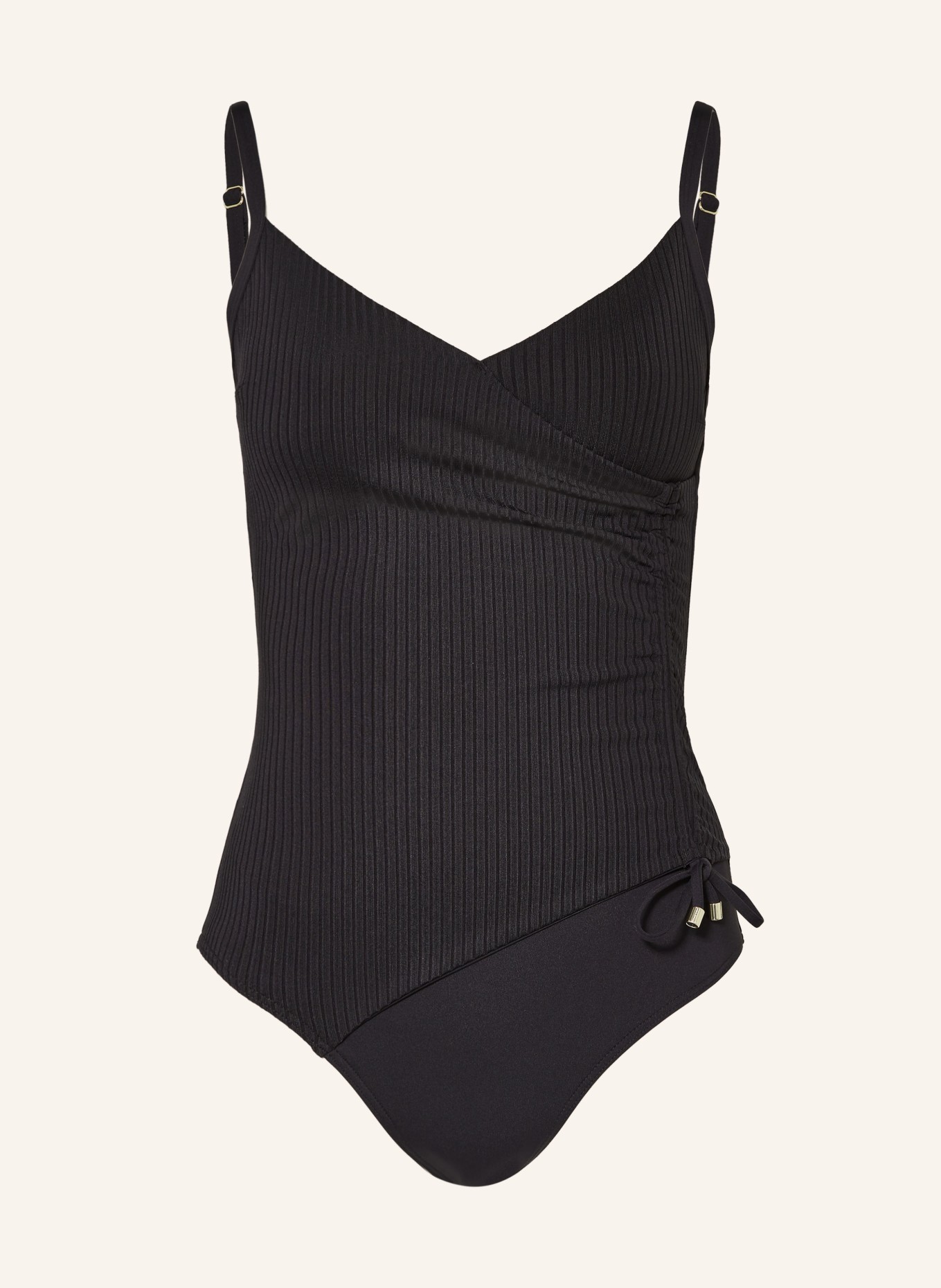 CYELL Swimsuit CAVIAR in wrap look, Color: BLACK (Image 1)