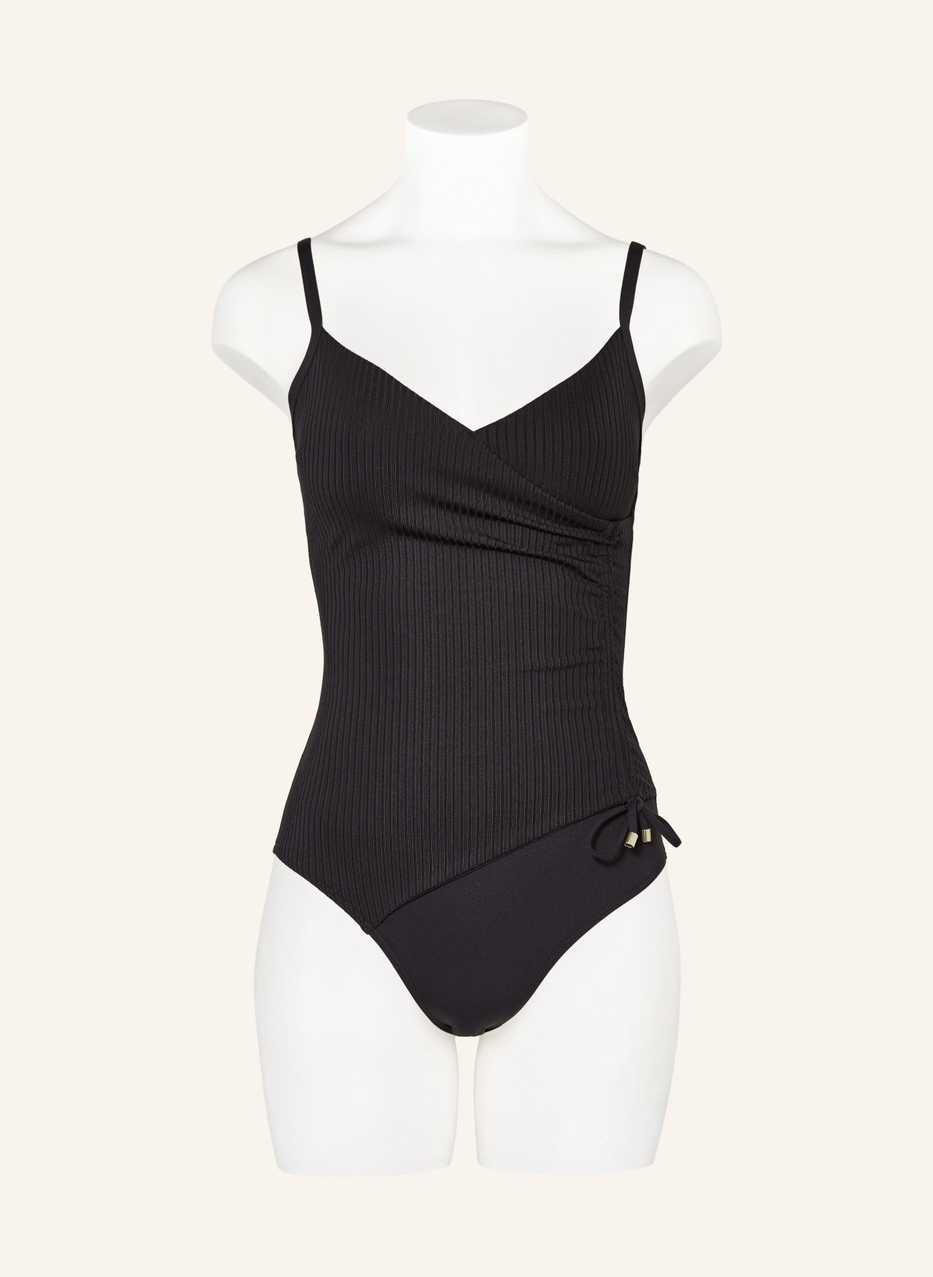 CYELL Swimsuit CAVIAR in wrap look, Color: BLACK (Image 2)